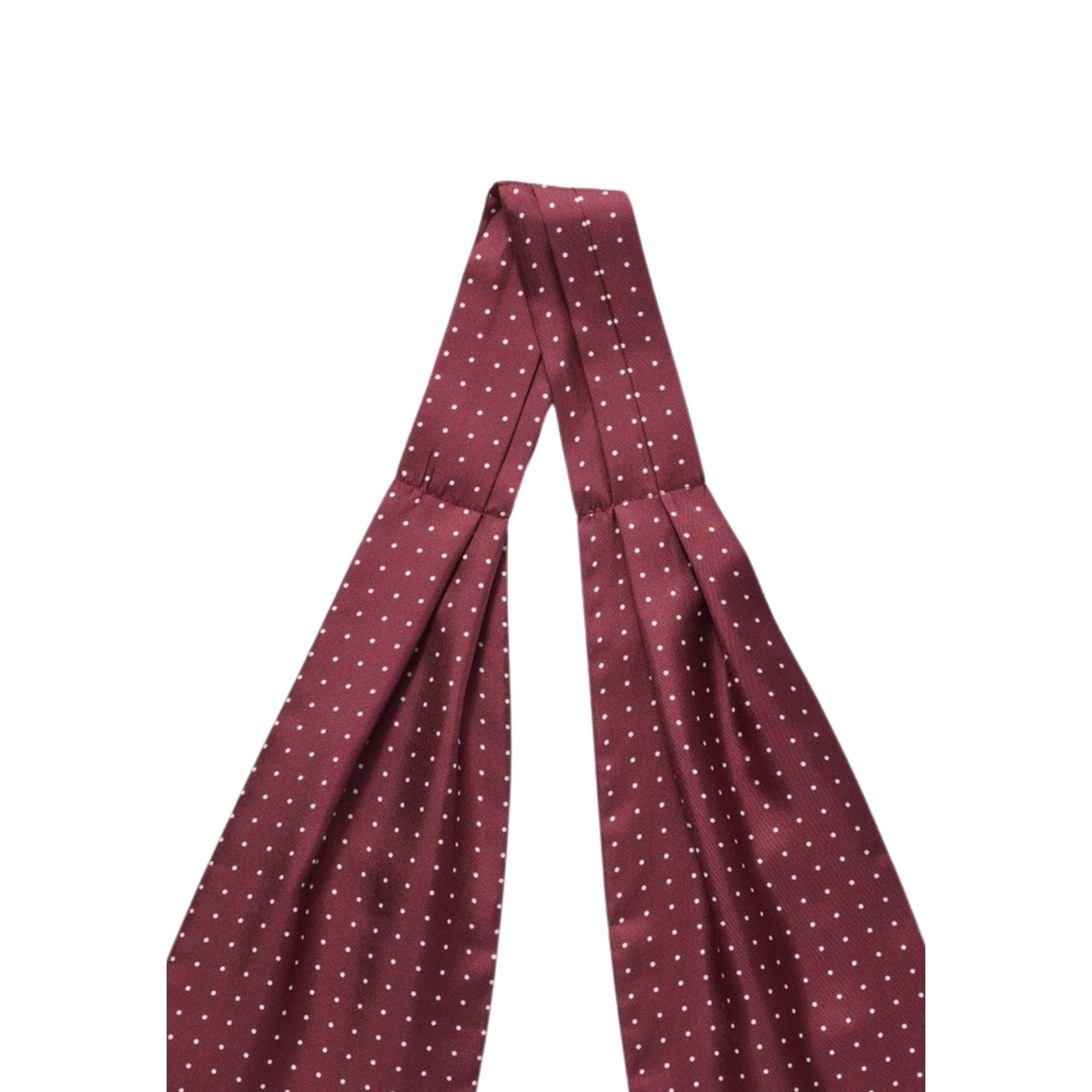 Silk Double Pointed Ascot Dot