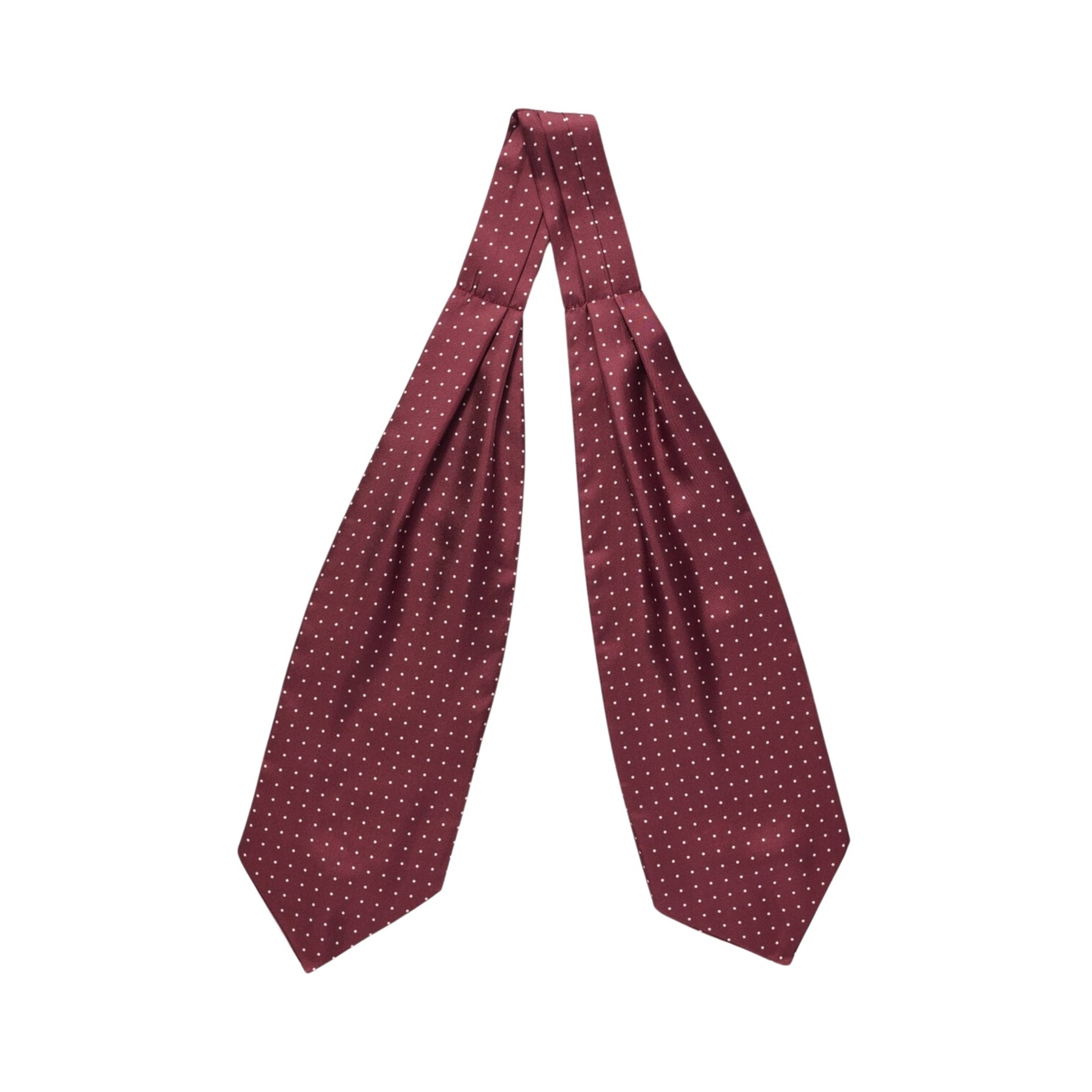 Silk Double Pointed Ascot Dot
