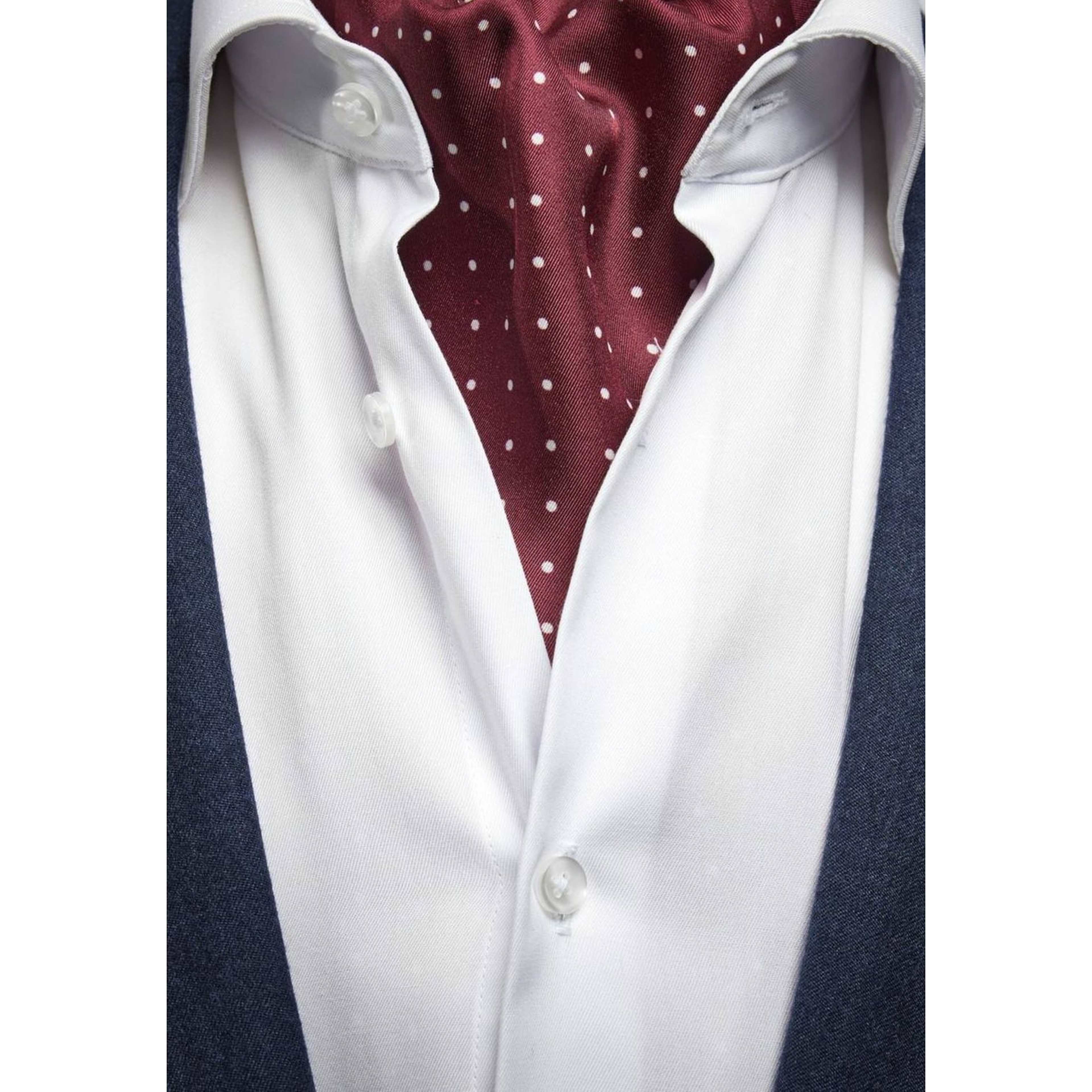 Silk Double Pointed Ascot Dot
