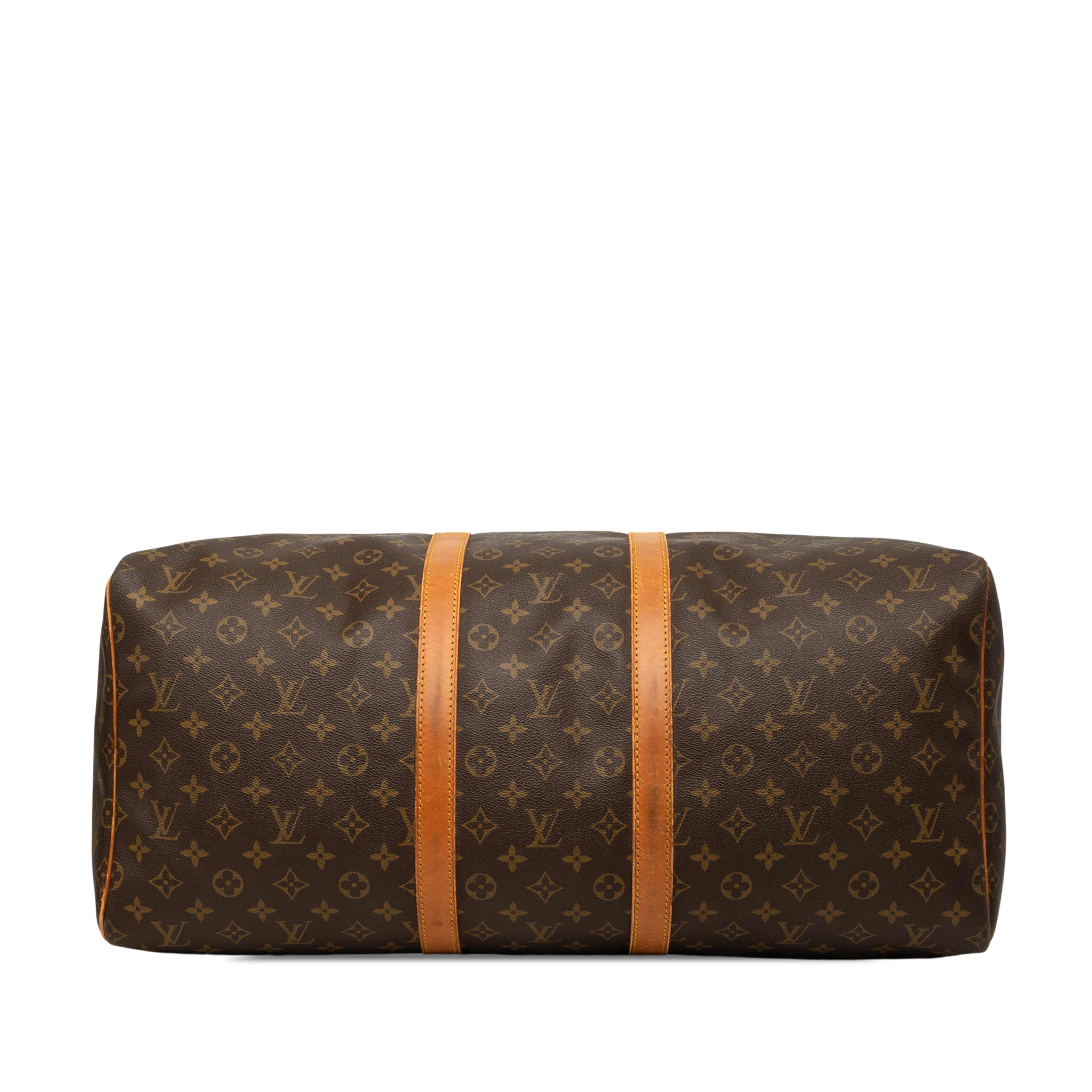Louis Vuitton Monogram Keepall 55, från Luxclusif, i färgen brun. Klicka för att öppna bilden i stort format