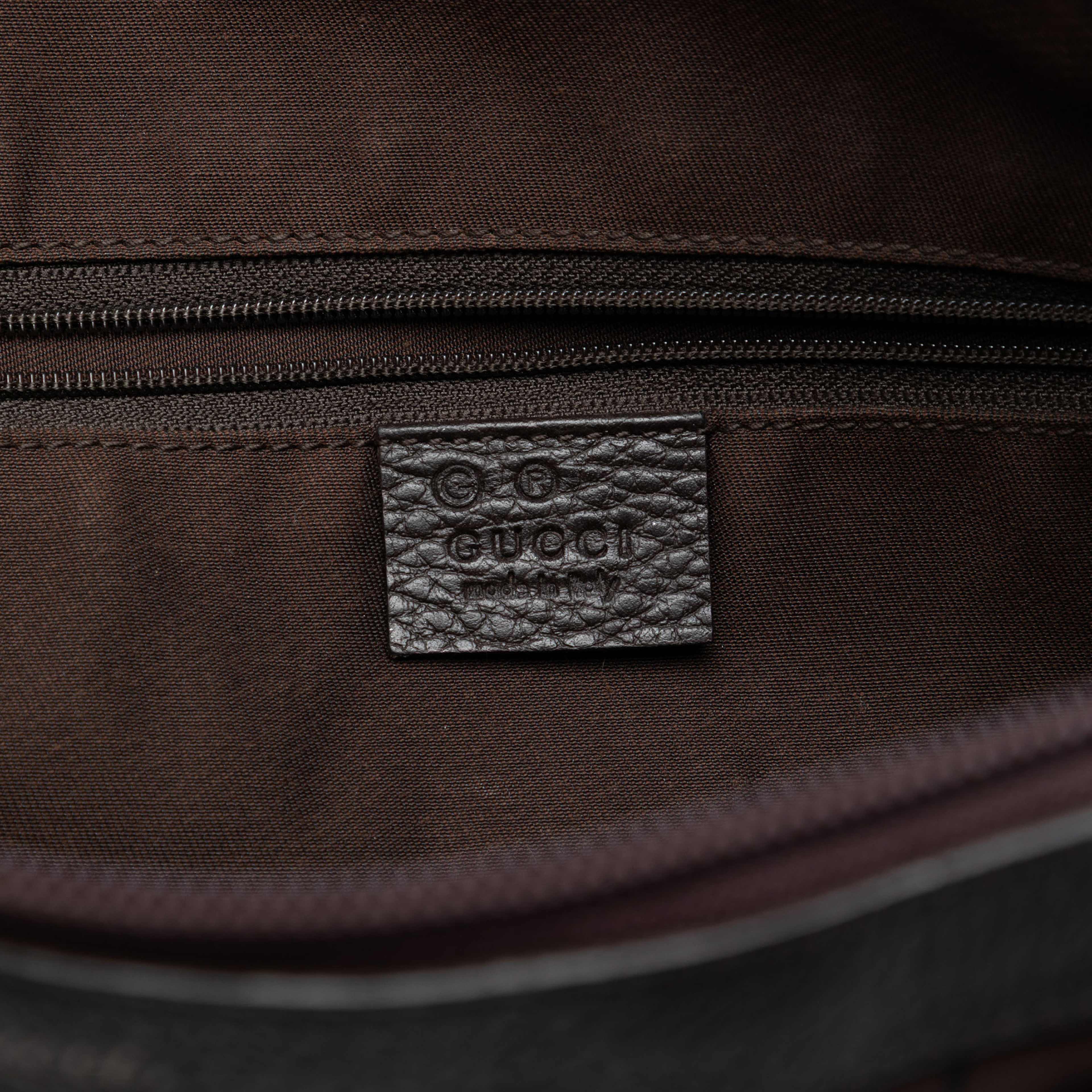 Gucci Gg Nylon Abbey D Ring Tote, från Luxclusif, i färgen dark brown. Klicka för att öppna bilden i stort format