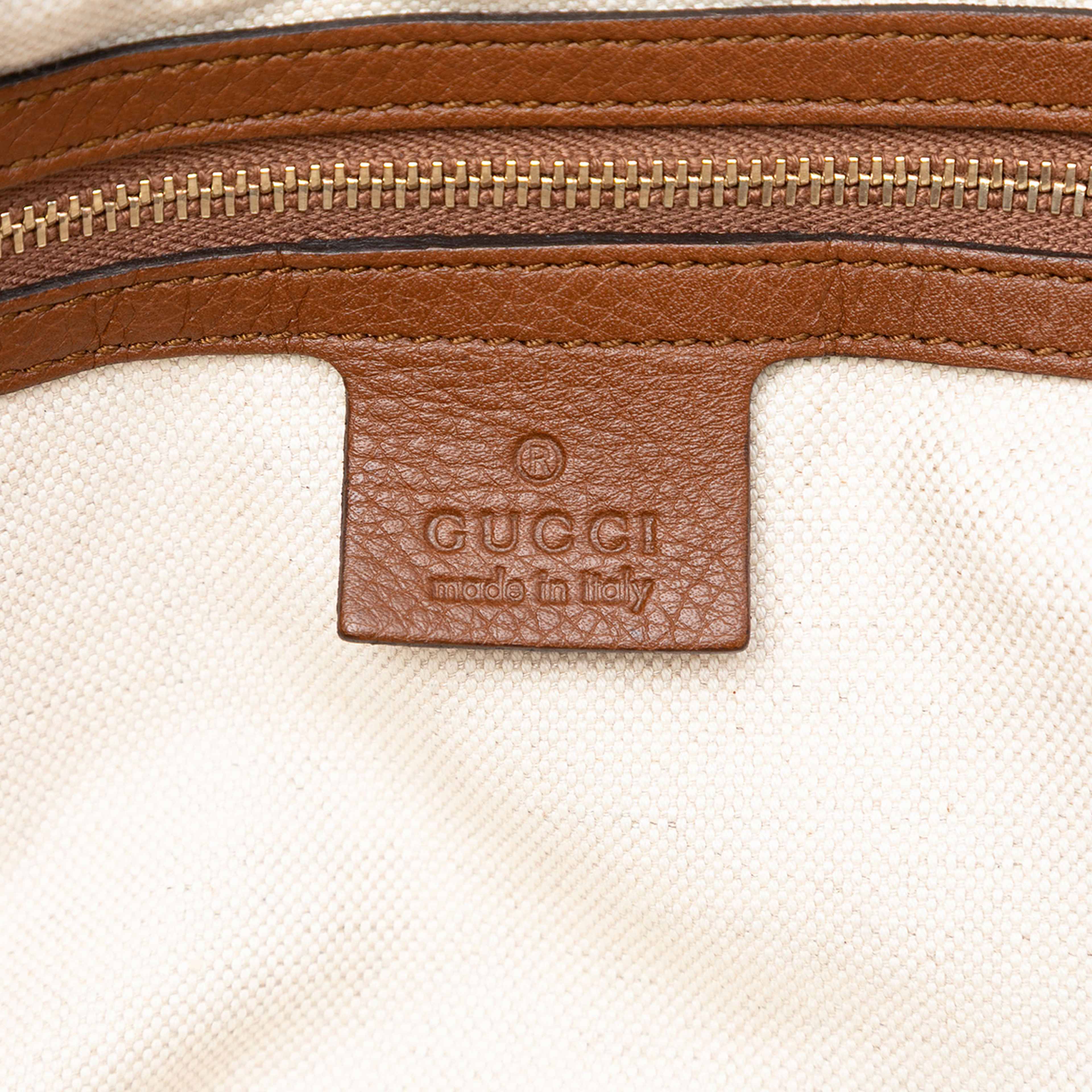 Gucci Large Gg Canvas Bella Satchel, från Luxclusif, i färgen beige. Klicka för att öppna bilden i stort format