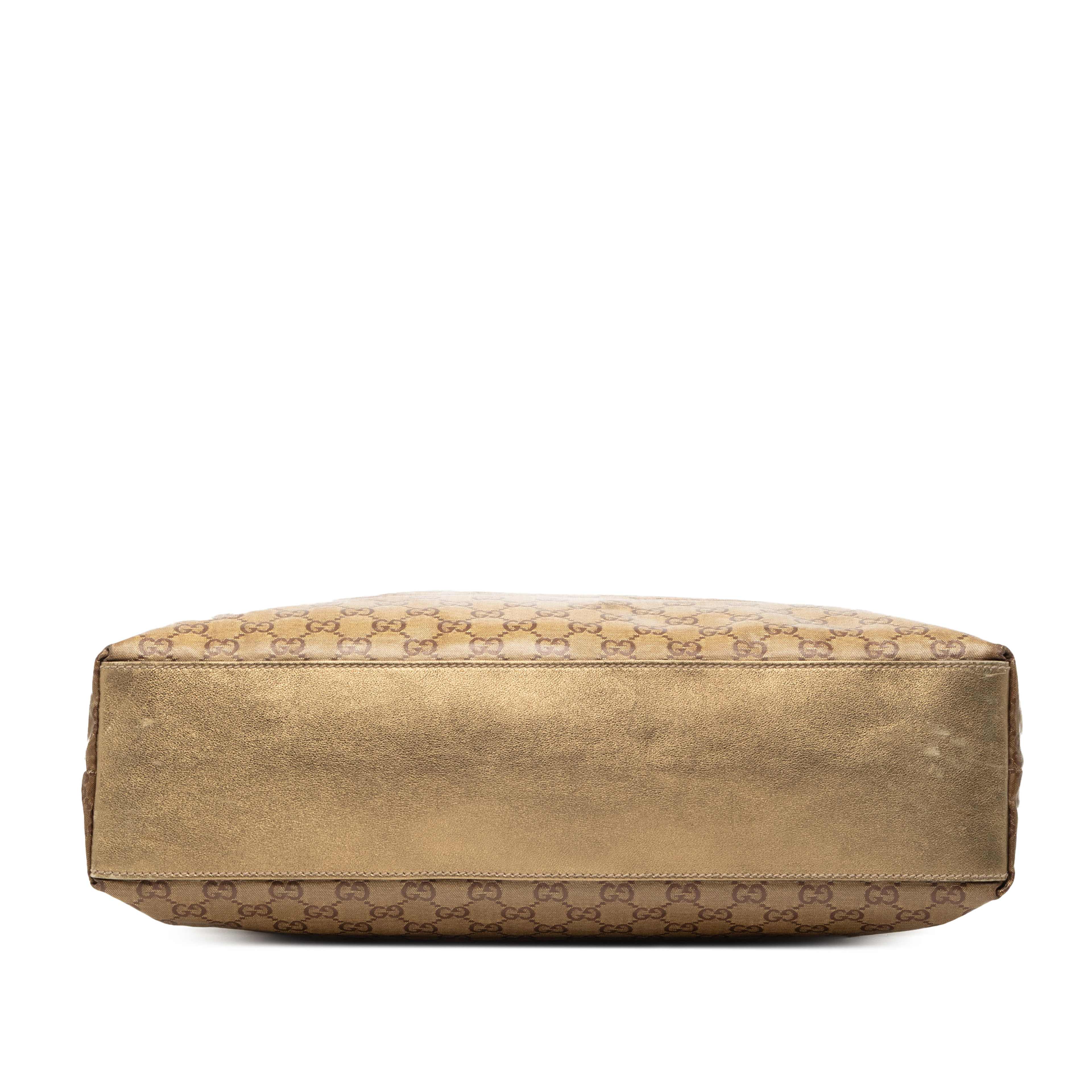 Gucci Gg Crystal Vertical Web Tote, från Luxclusif, i färgen gold. Klicka för att öppna bilden i stort format