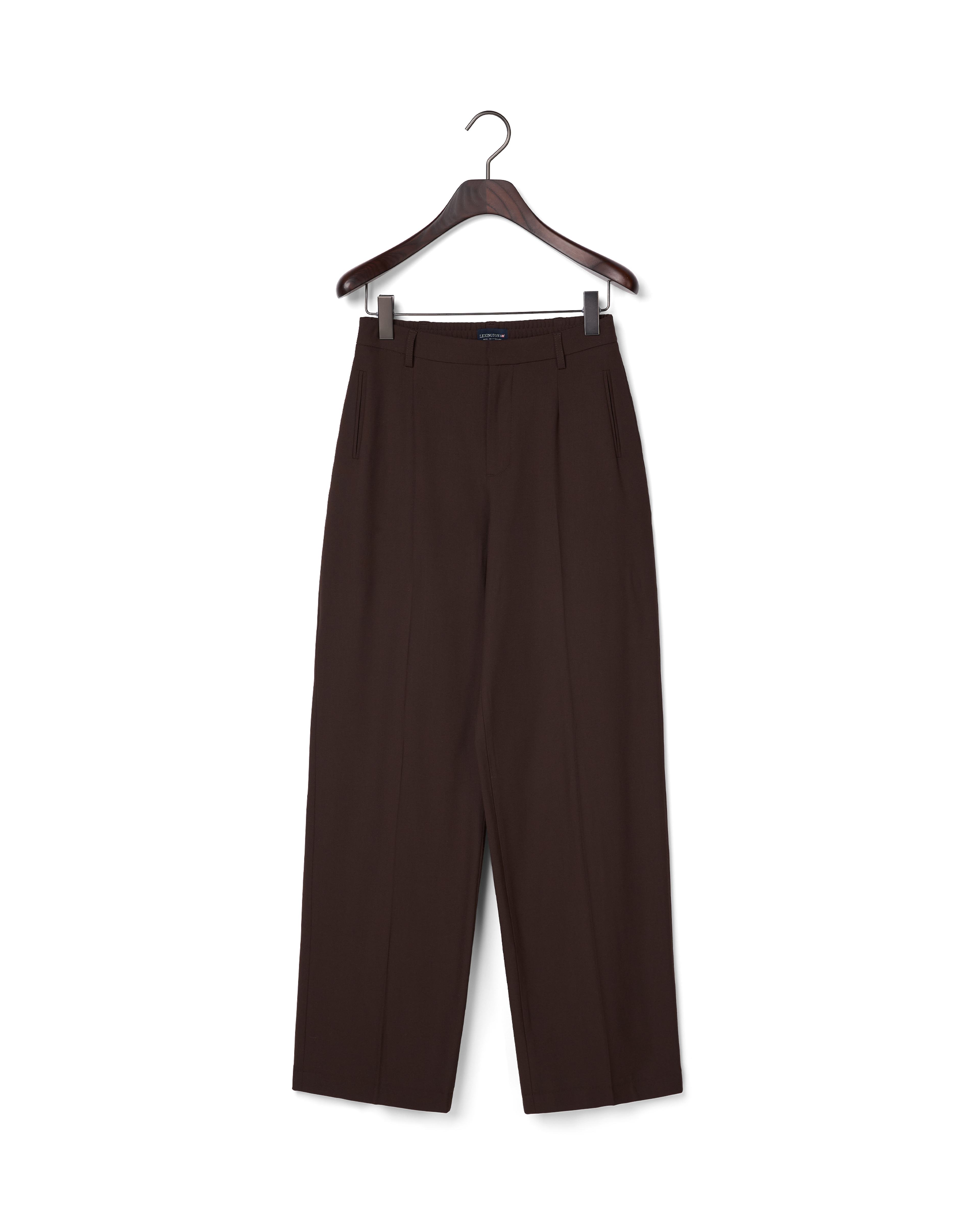 Classic Tailored Wide Pants, från Lexington, i färgen dark brown. Klicka för att öppna bilden i stort format