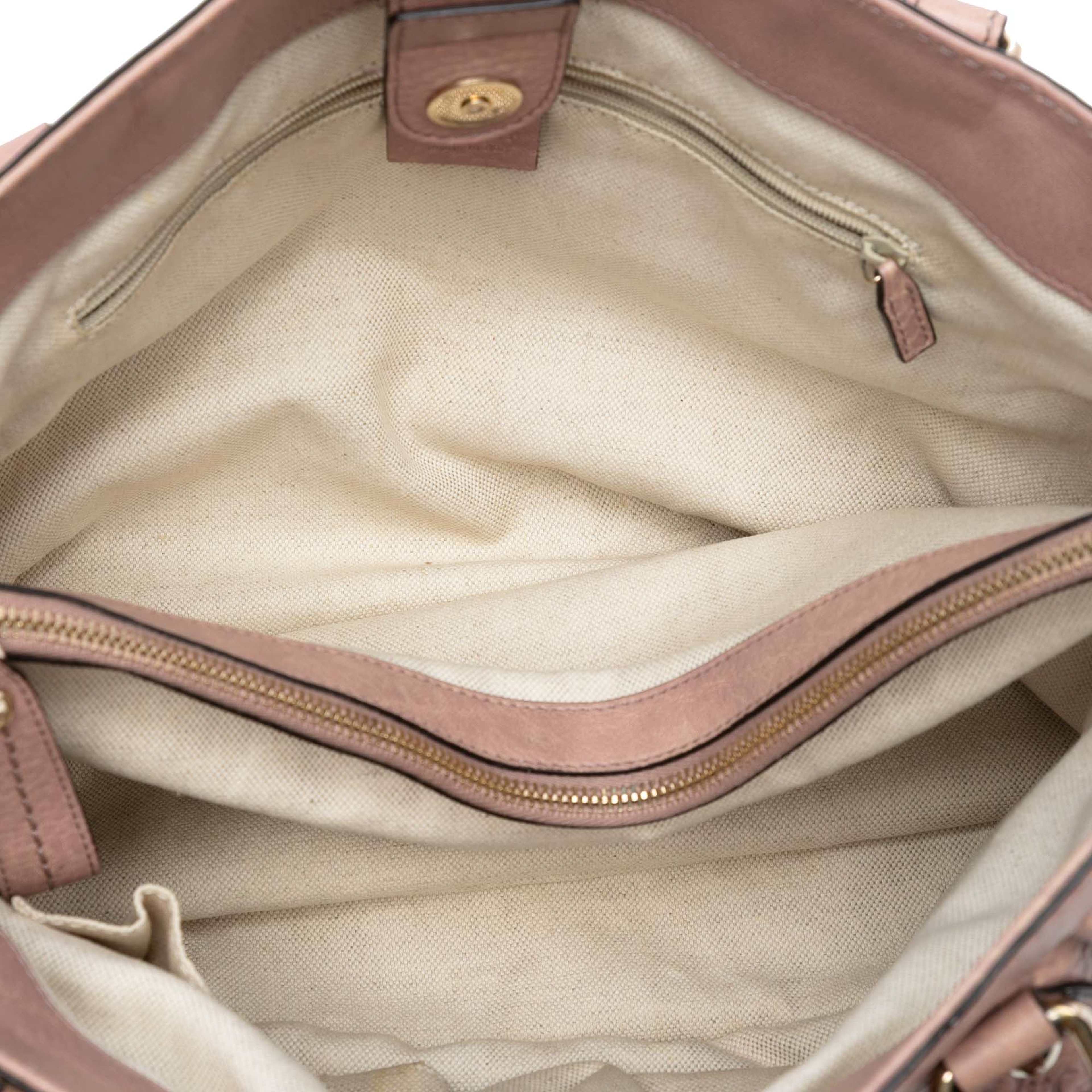 Gucci Guccissima Sukey Tote, från Luxclusif, i färgen pink. Klicka för att öppna bilden i stort format