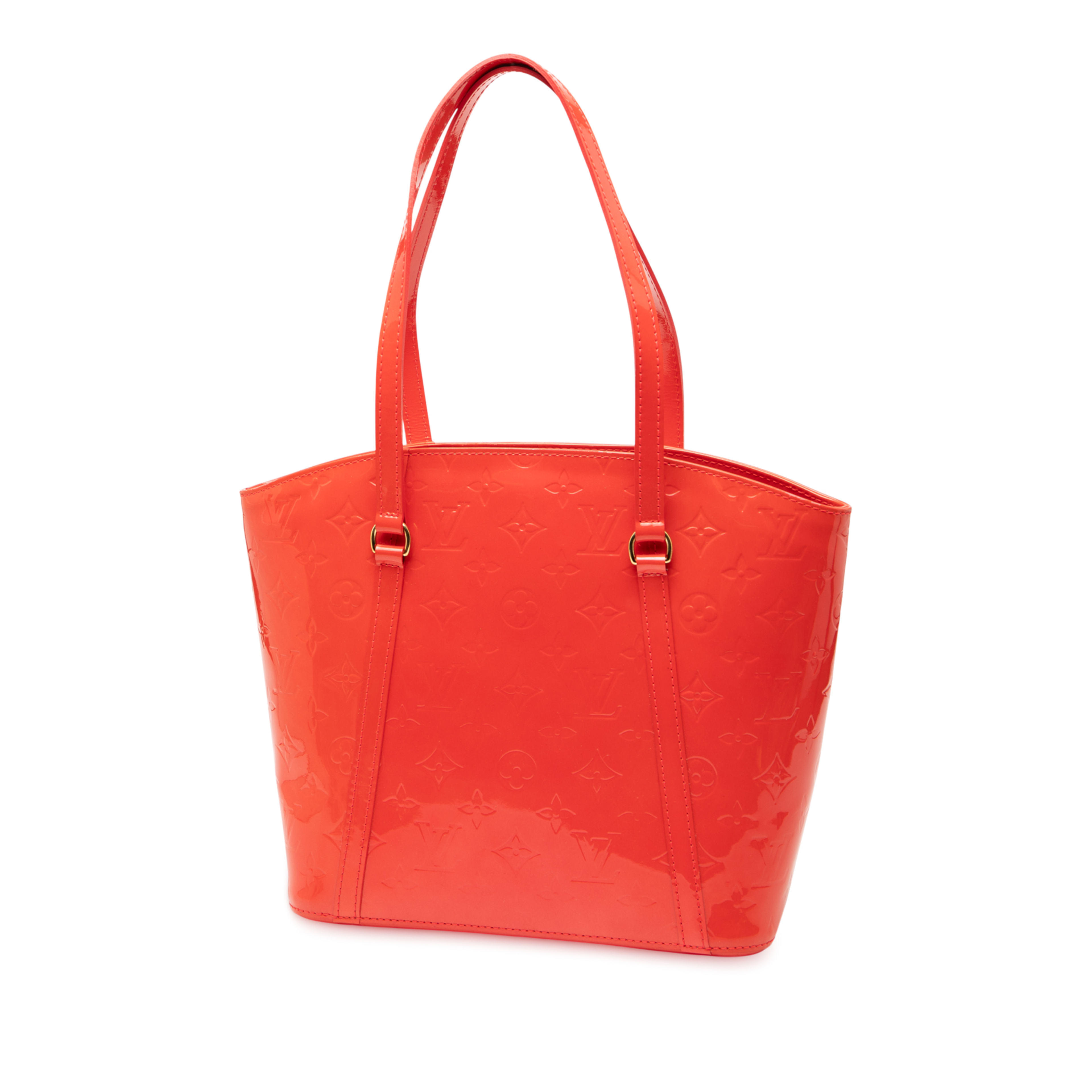 Louis Vuitton Monogram Vernis Avalon Mm, från Luxclusif, i färgen red. Klicka för att öppna bilden i stort format