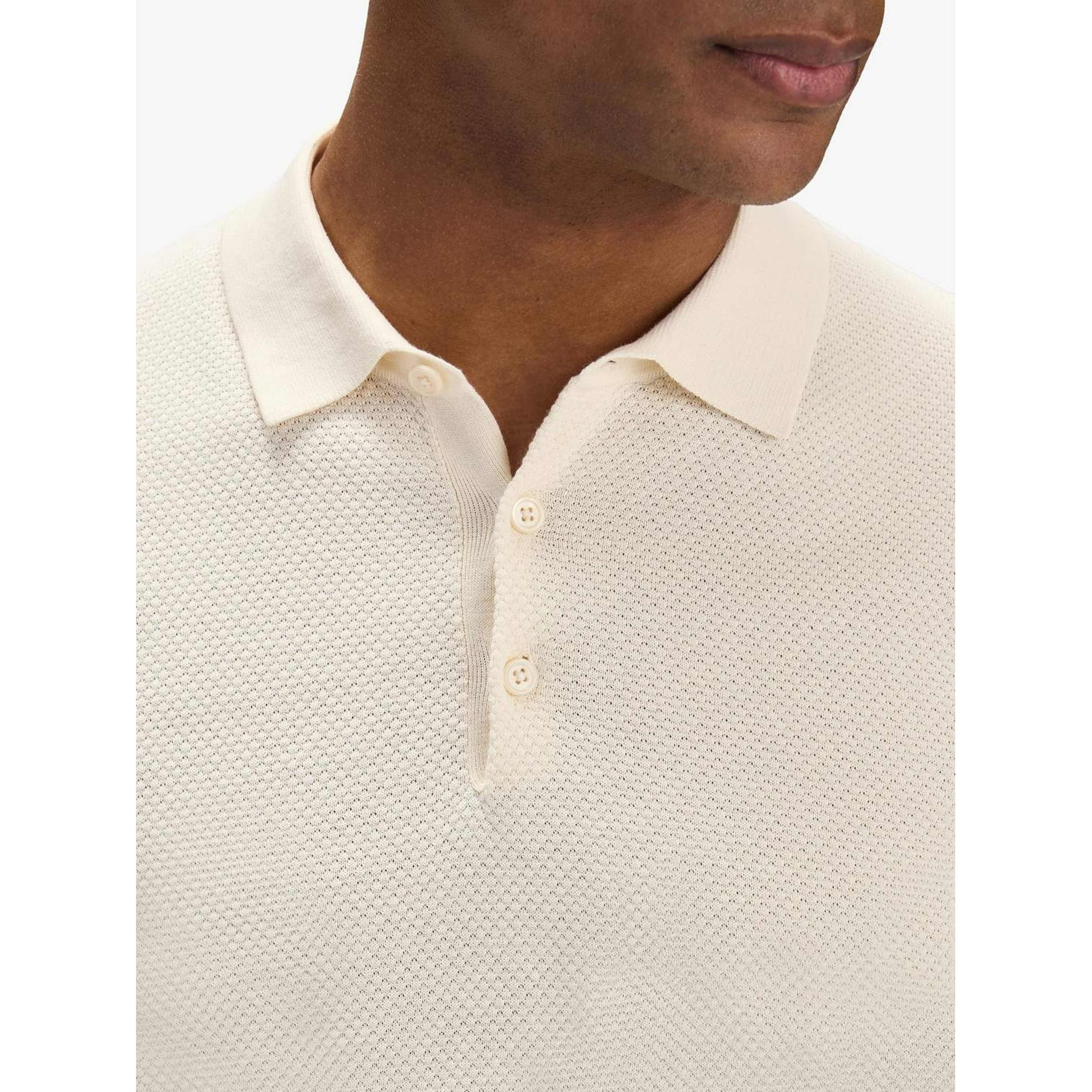 Cotton Texture Knitted Ss Polo Sweater (vincent)