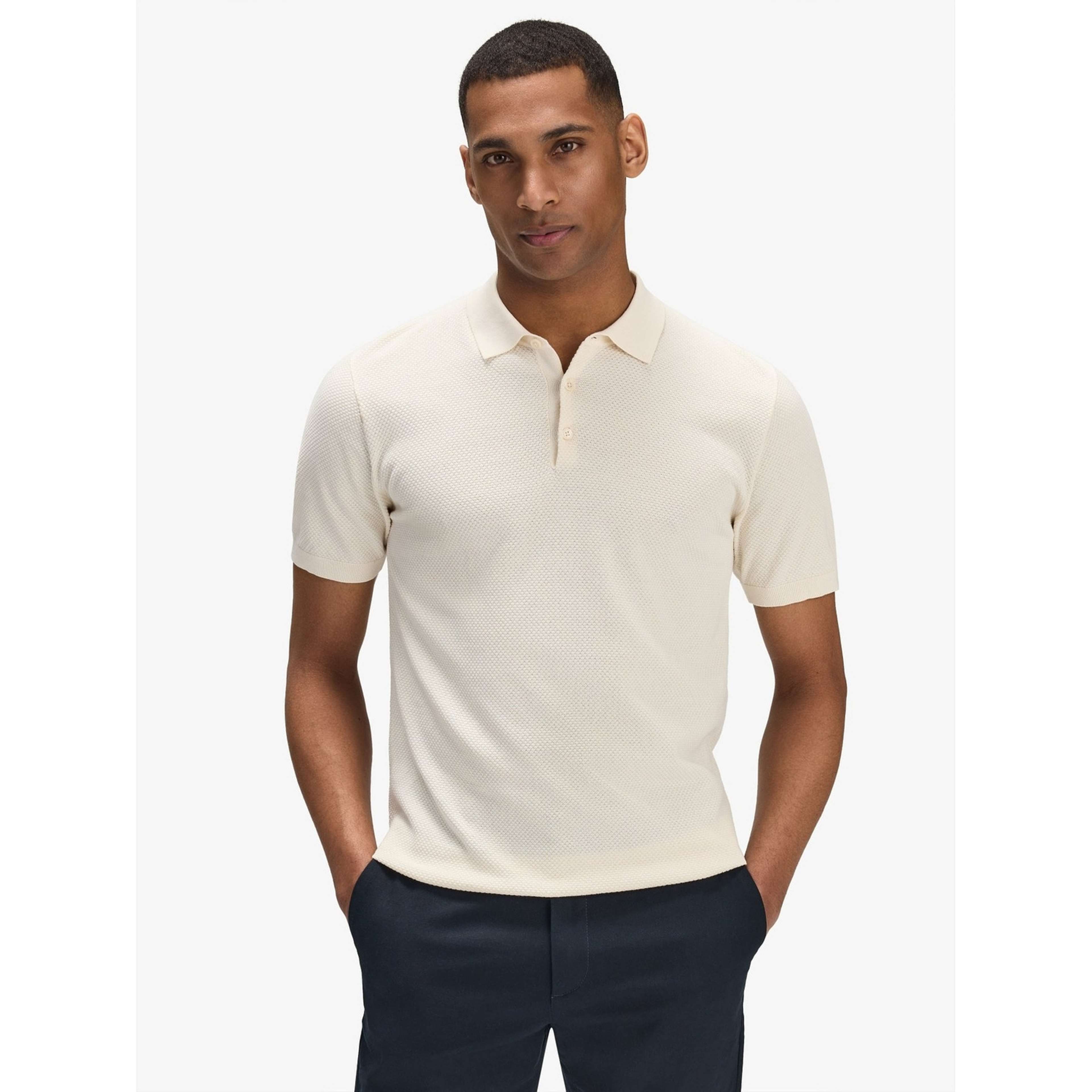 Cotton Texture Knitted Ss Polo Sweater (vincent)