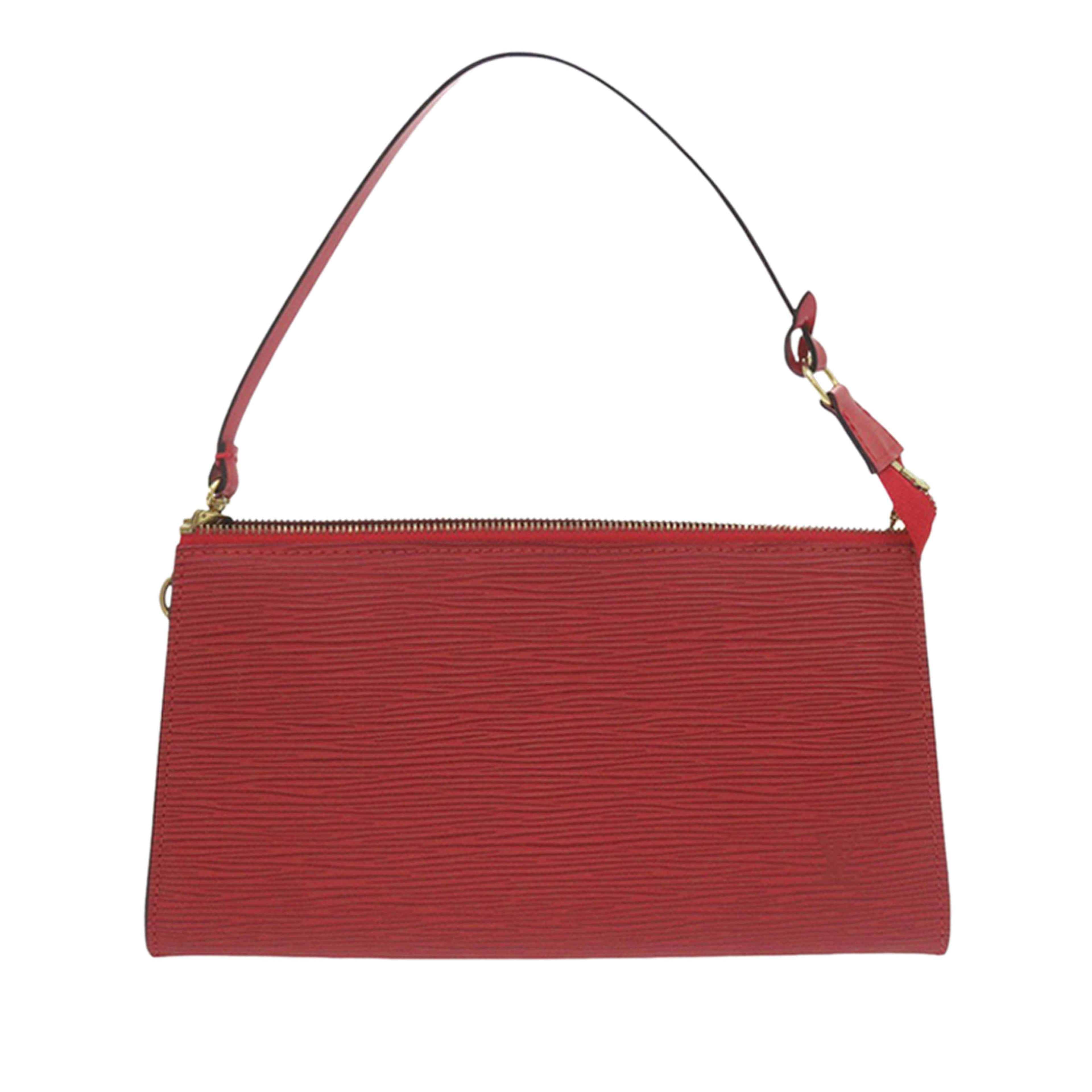 Louis Vuitton Epi Pochette Accessoires, från Luxclusif, i färgen red. Klicka för att öppna bilden i stort format