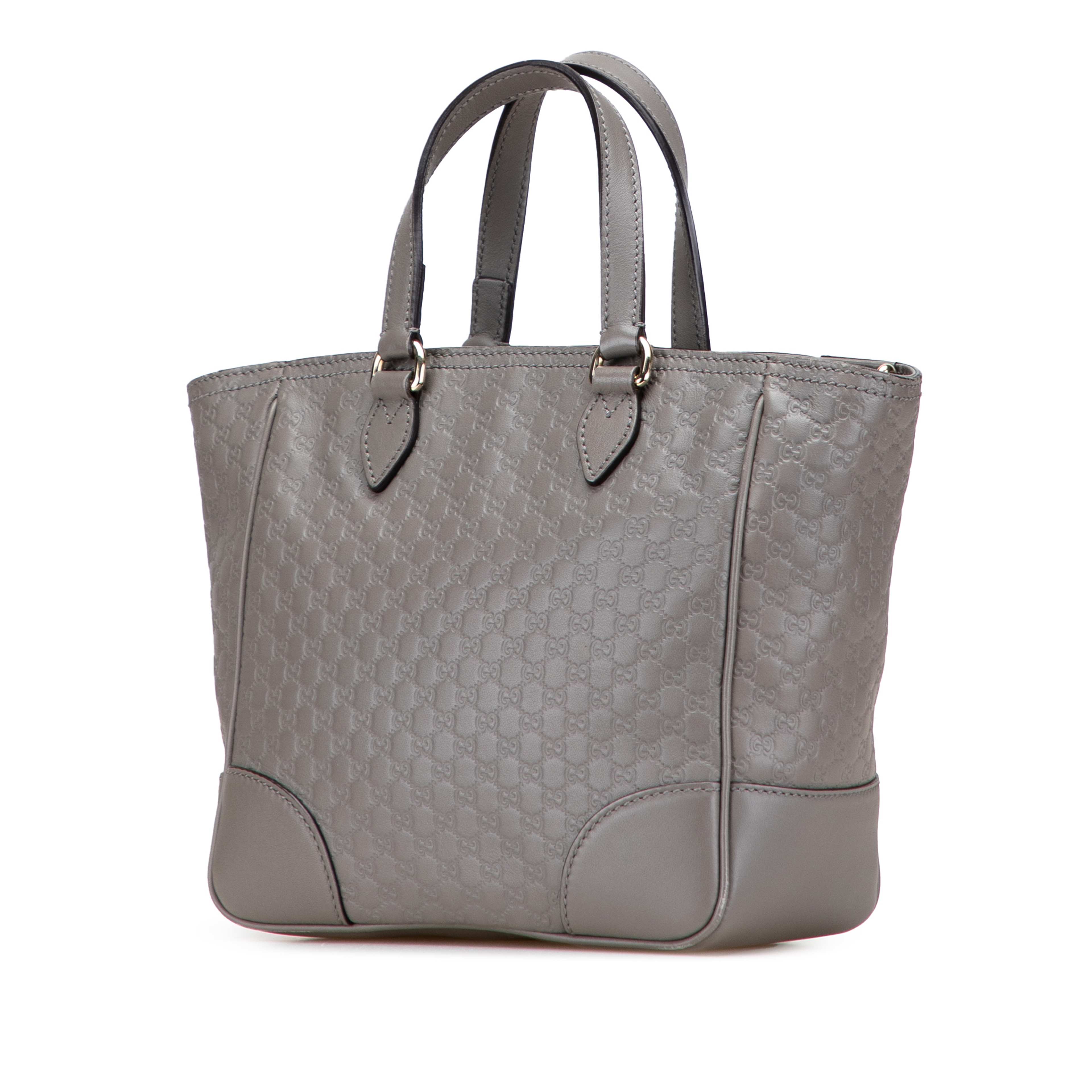 Gucci Small Microguccissima Bree Satchel, från Luxclusif, i färgen grå. Klicka för att öppna bilden i stort format