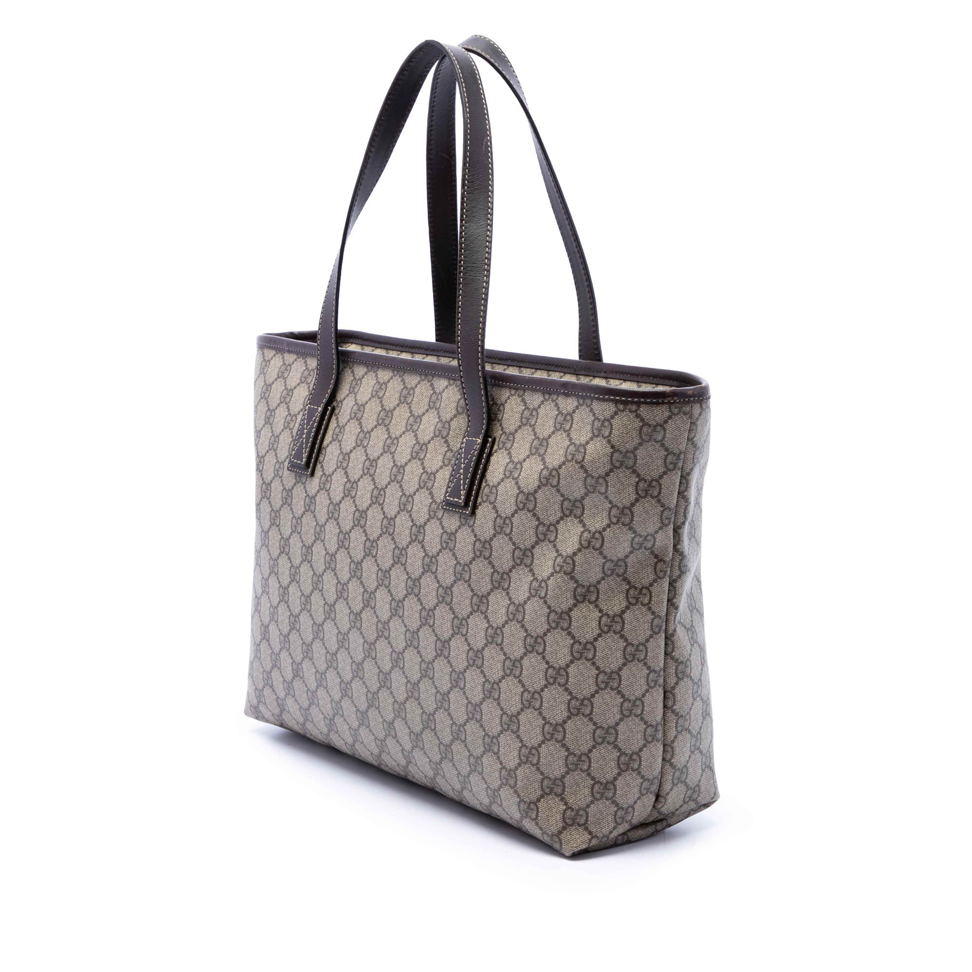 Gucci Medium Gg Supreme Tote, från Luxclusif, i färgen beige. Klicka för att öppna bilden i stort format