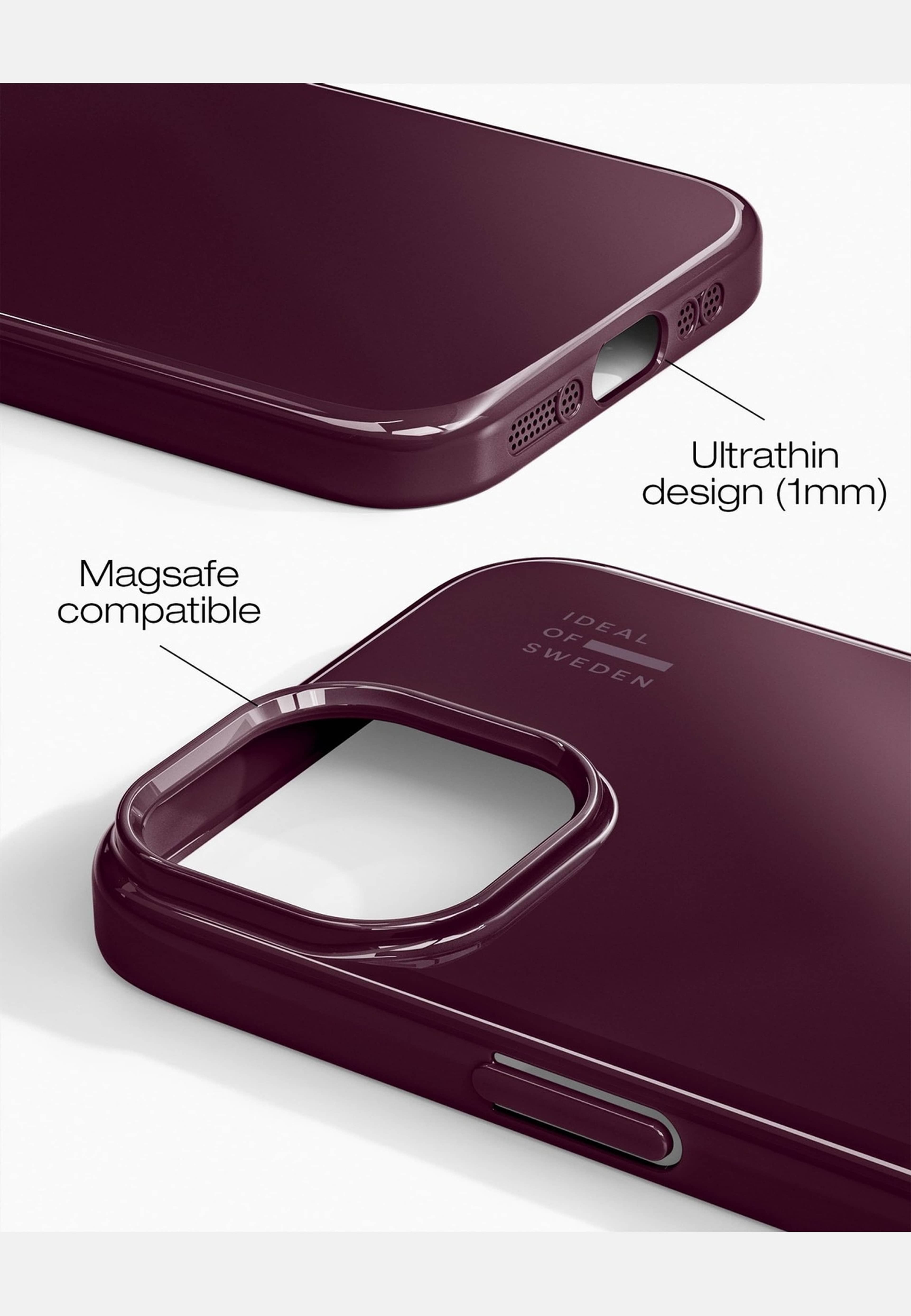 Slim Case Magsafe Iphone, från Ideal Of Sweden, i färgen cherry. Klicka för att öppna bilden i stort format