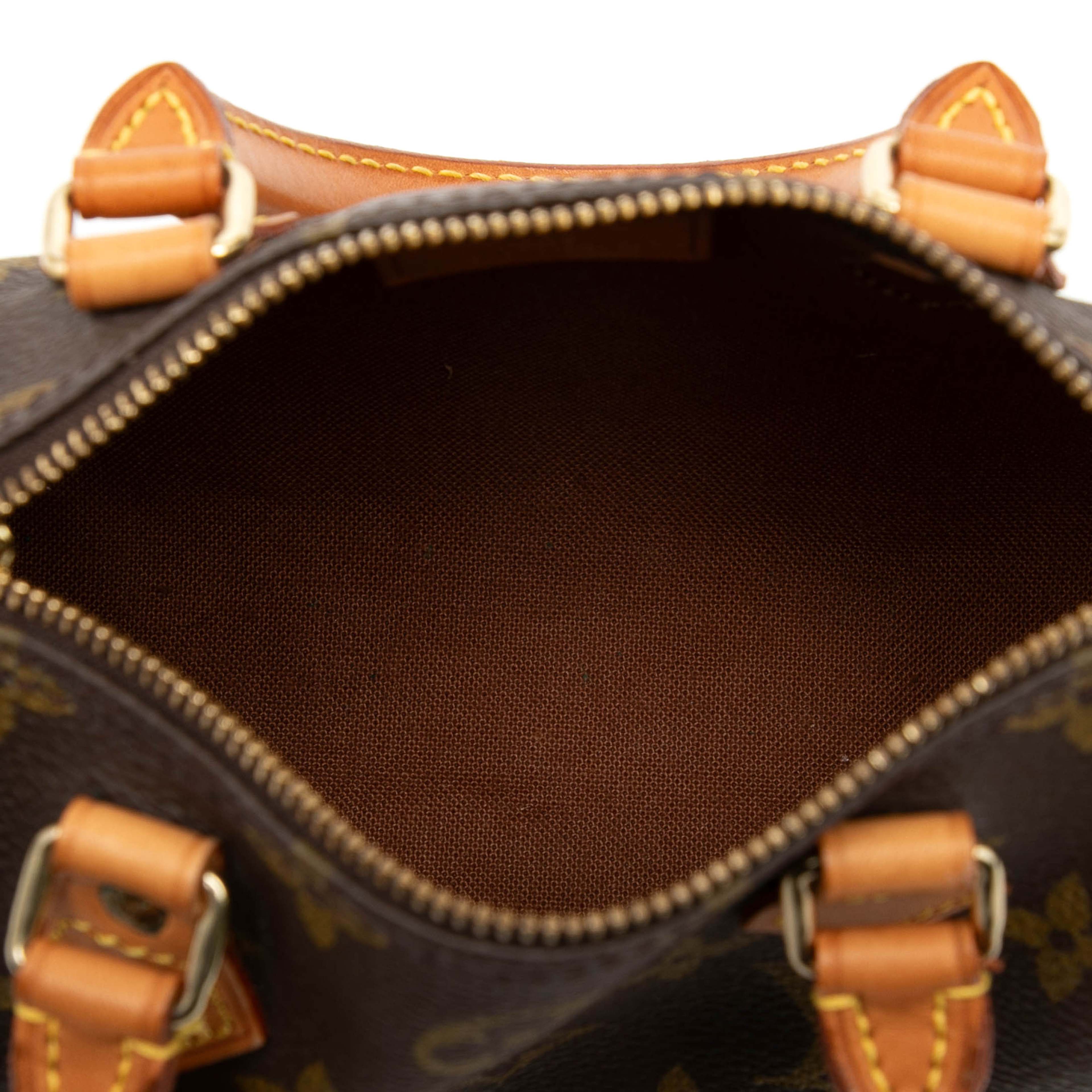 Louis Vuitton Monogram Mini Speedy Hl, från Luxclusif, i färgen brun. Klicka för att öppna bilden i stort format