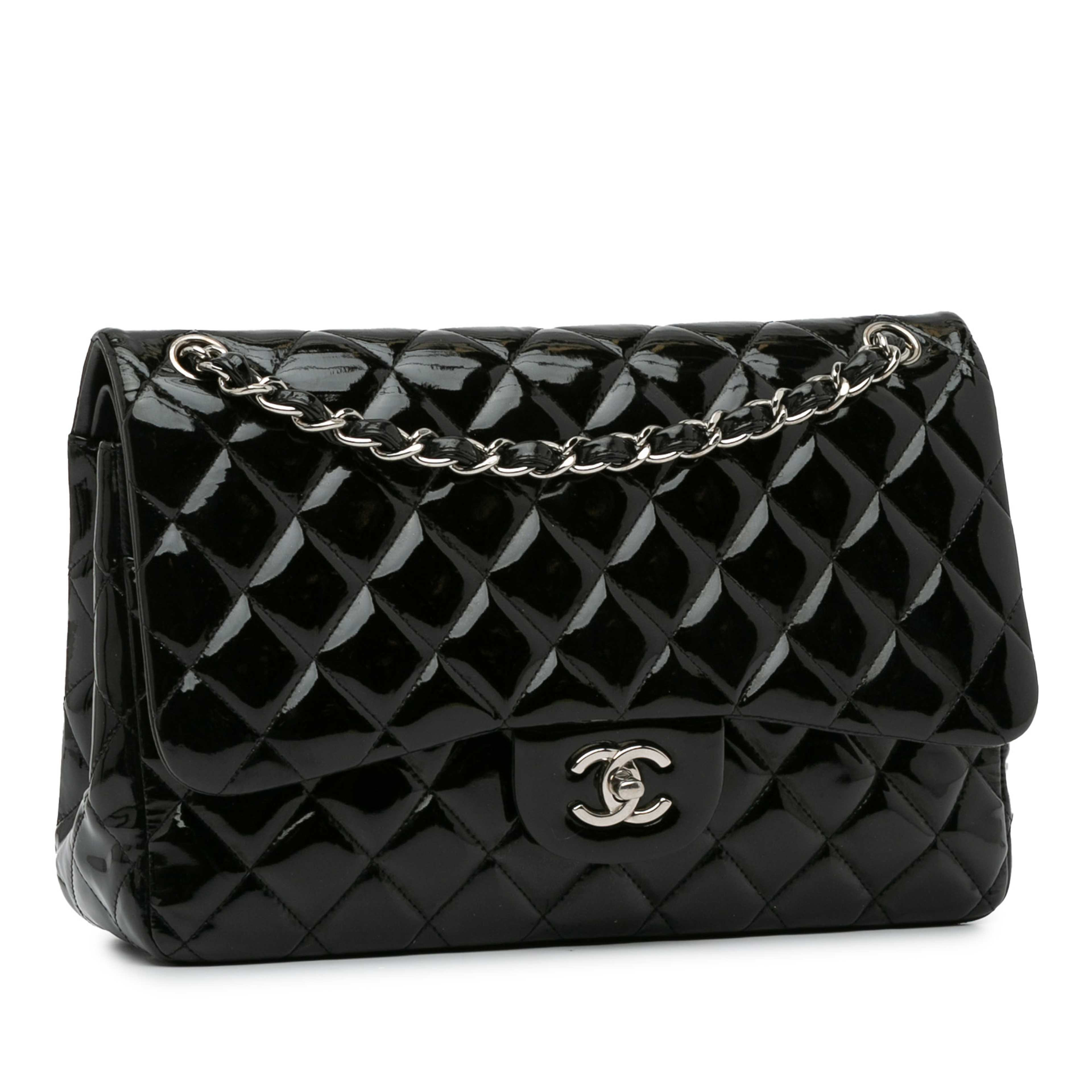 Chanel Jumbo Classic Patent Double Flap