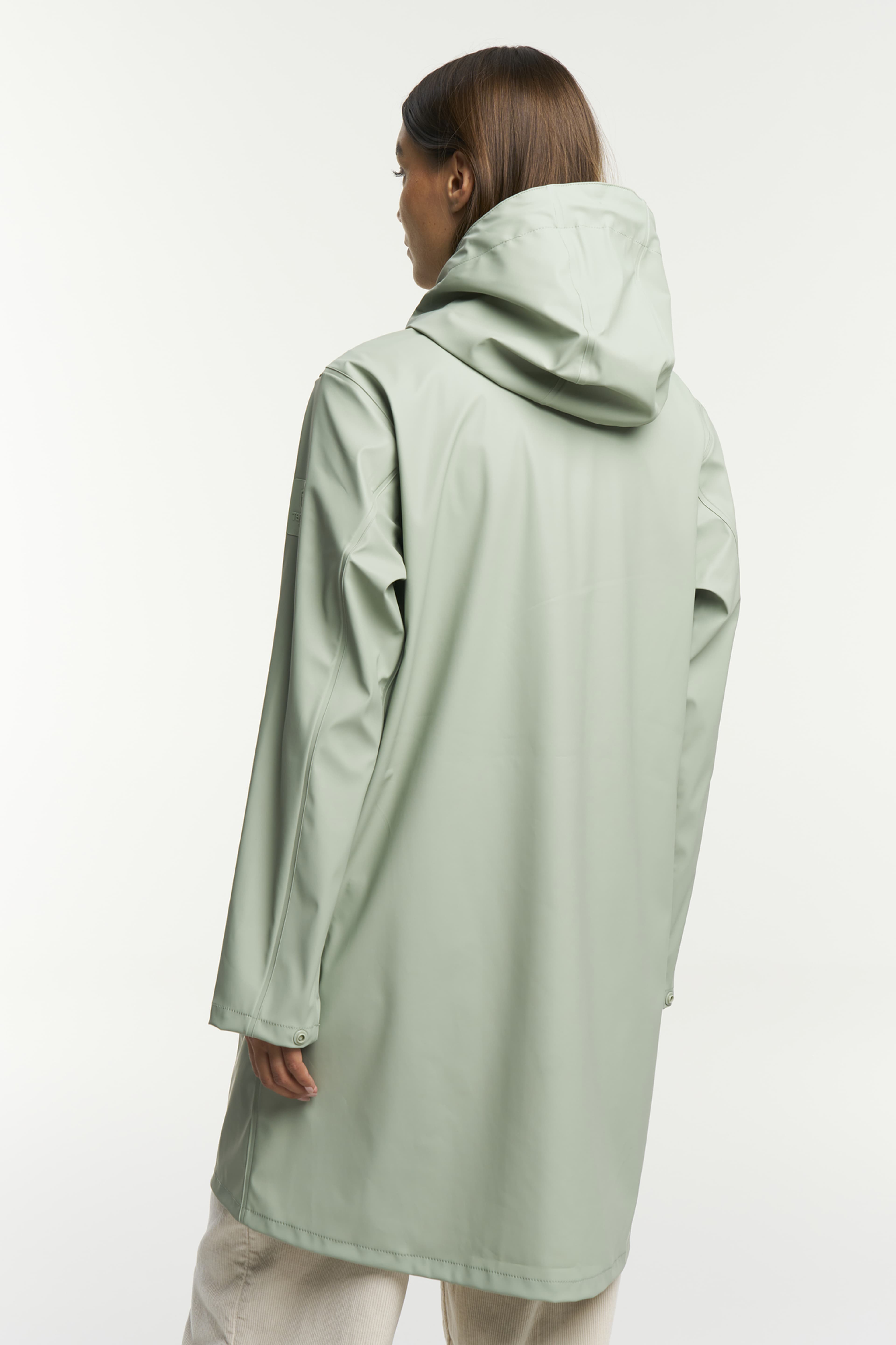 Apelviken Rain Coat Women, från Tenson, i färgen grågrön. Klicka för att öppna bilden i stort format
