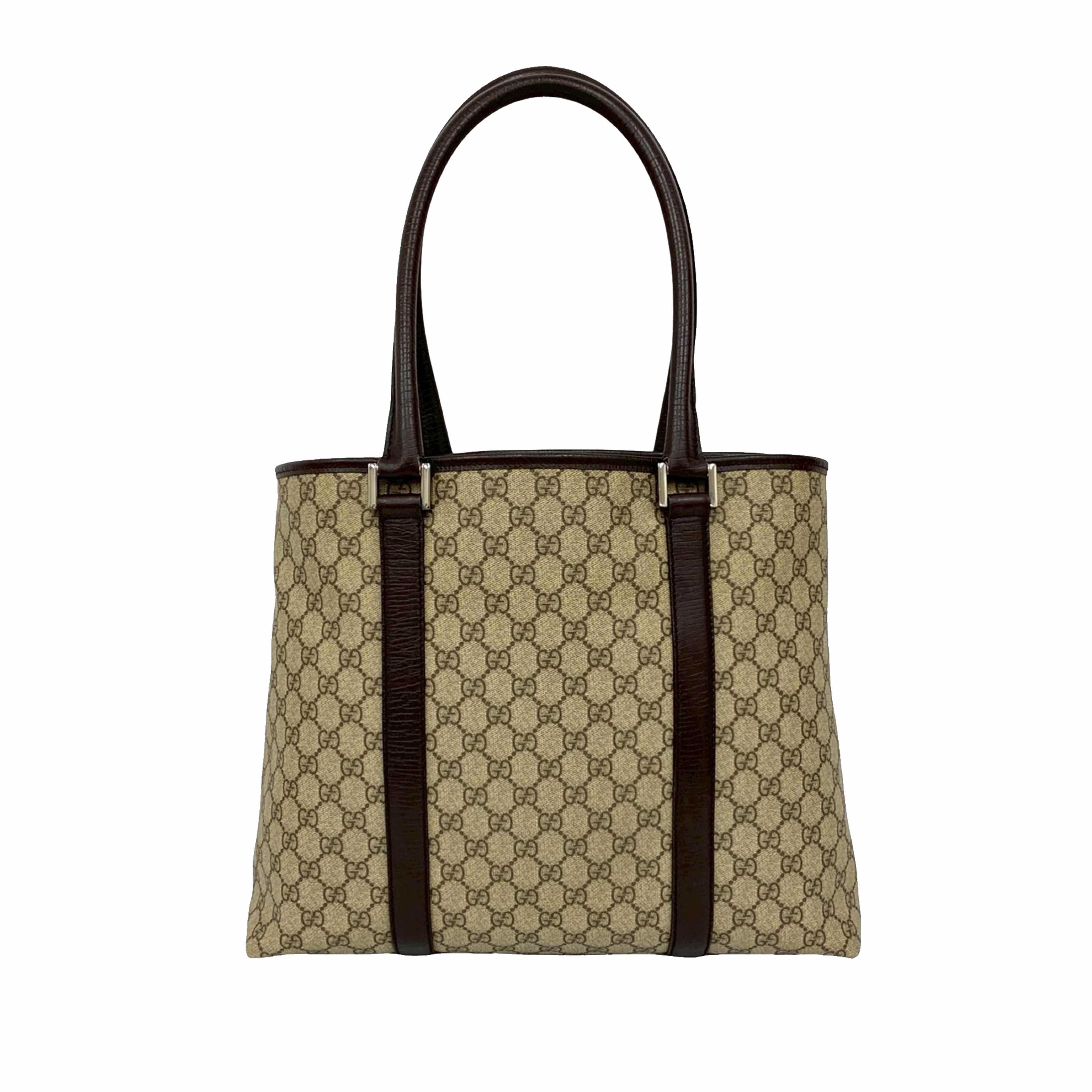 Gucci Gg Supreme Tote, från Luxclusif, i färgen brown. Klicka för att öppna bilden i stort format