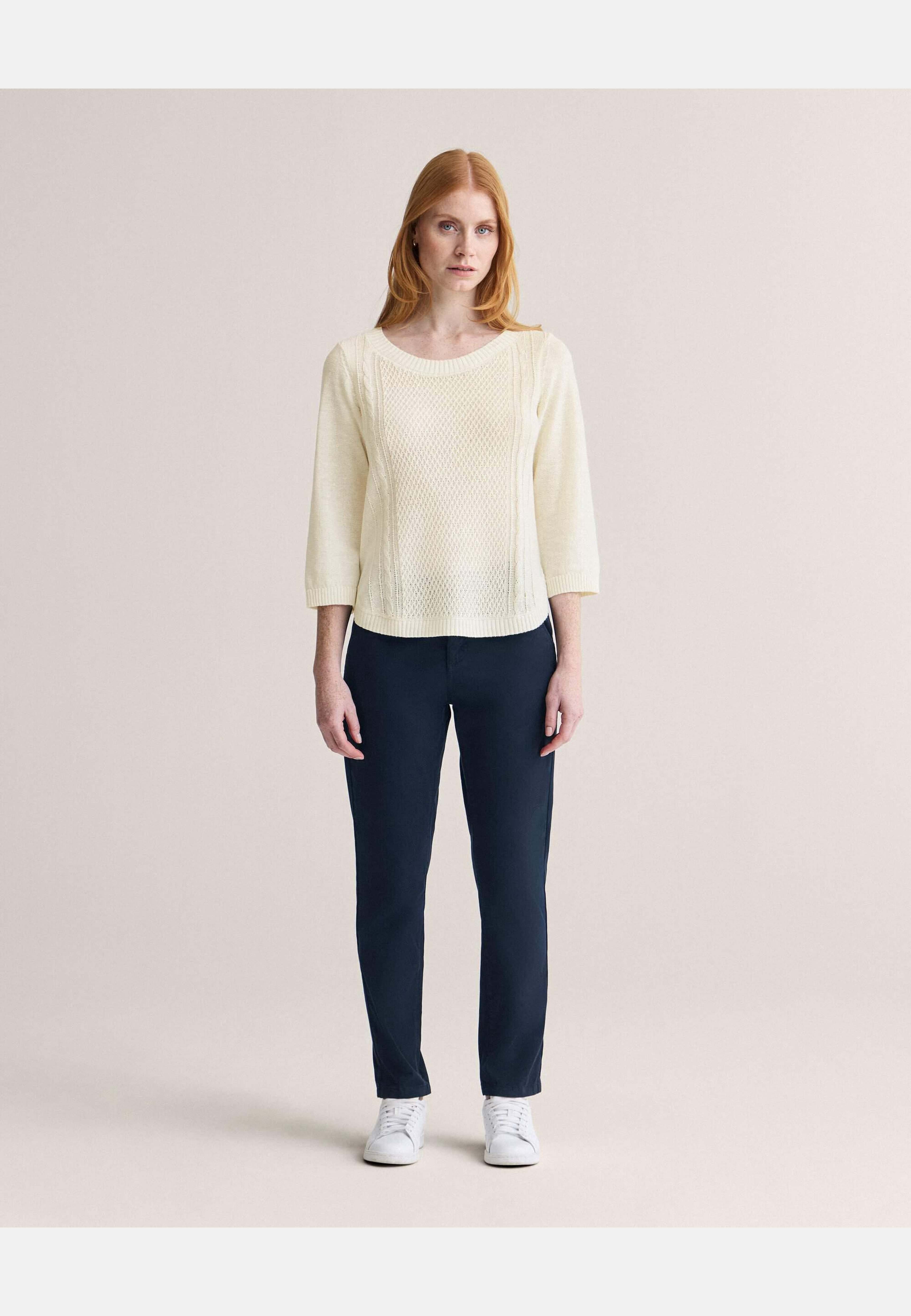 Marwa Cable Sweater, från Newhouse, i färgen offwhite. Klicka för att öppna bilden i stort format