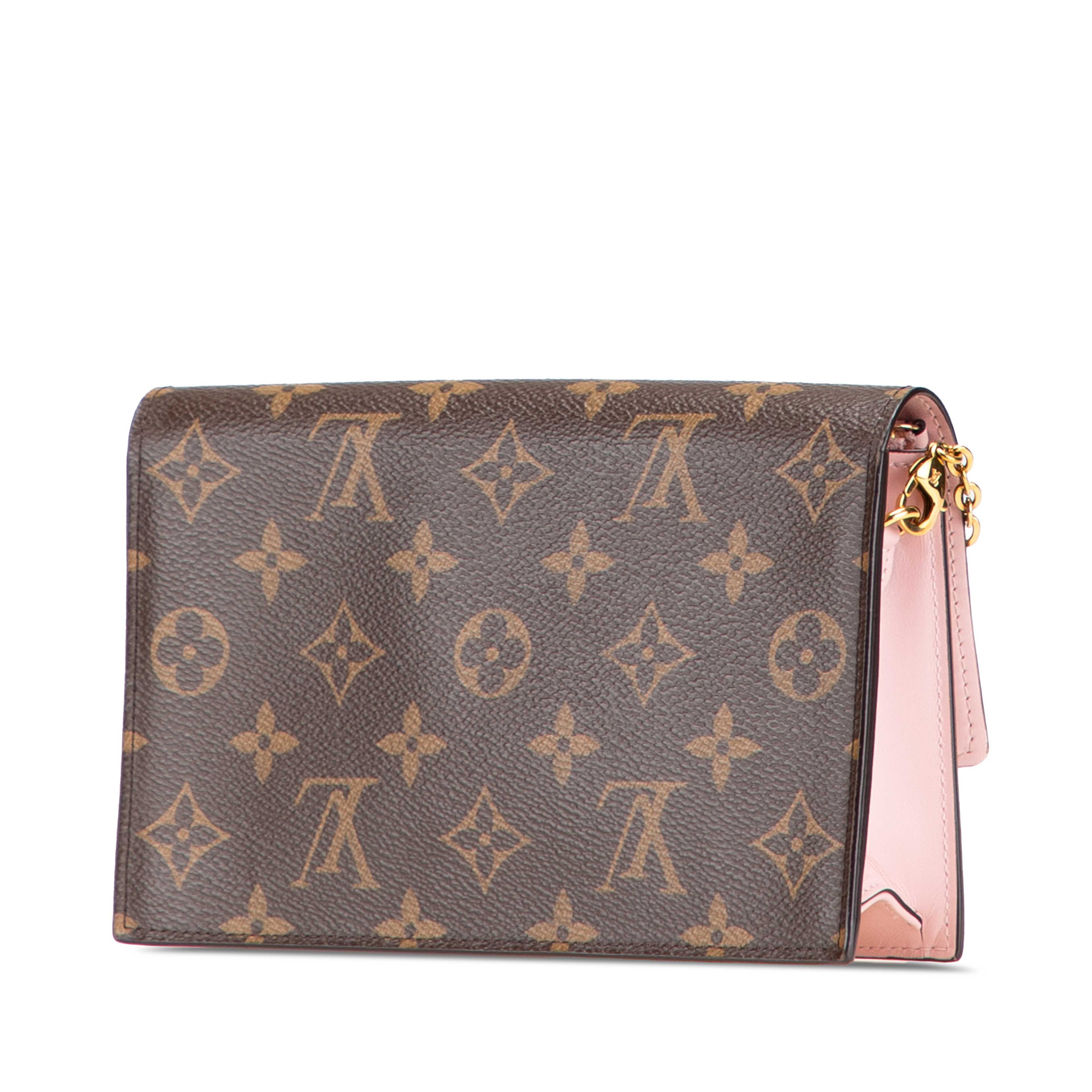 Louis Vuitton Monogram Flore Wallet On Chain, från Luxclusif, i färgen brown. Klicka för att öppna bilden i stort format