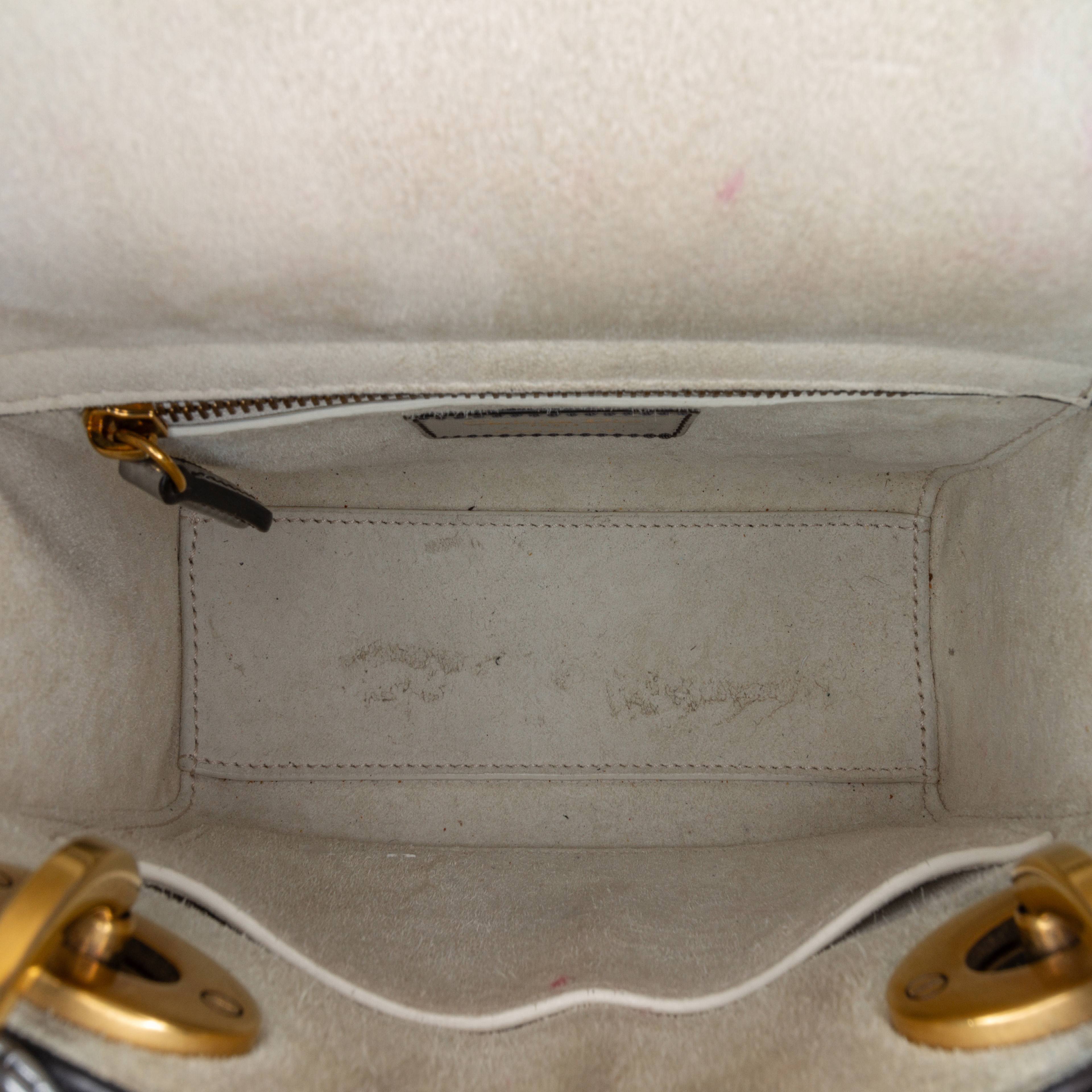 Dior Mini Metallic Glazed Calfskin Lady Dior