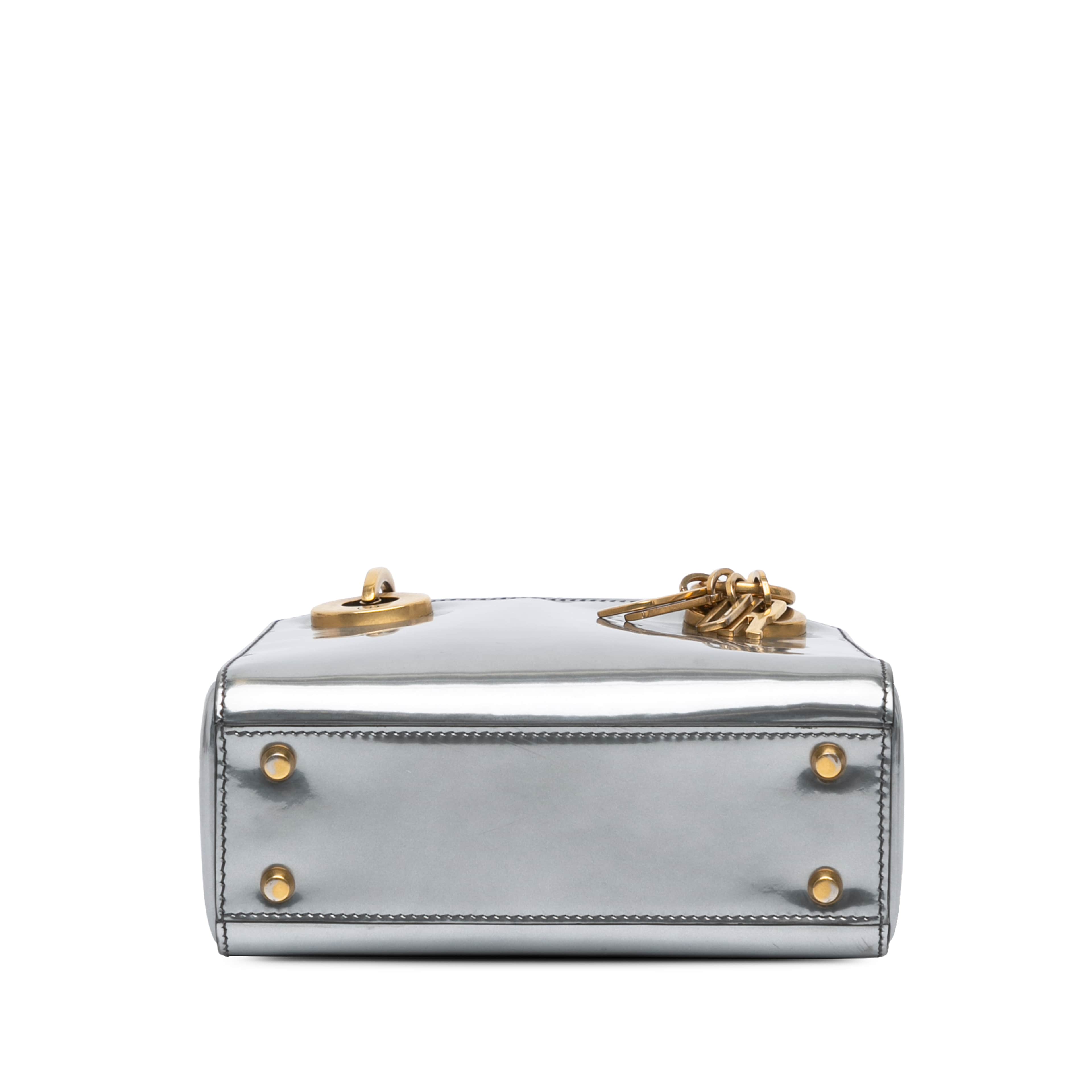 Dior Mini Metallic Glazed Calfskin Lady Dior