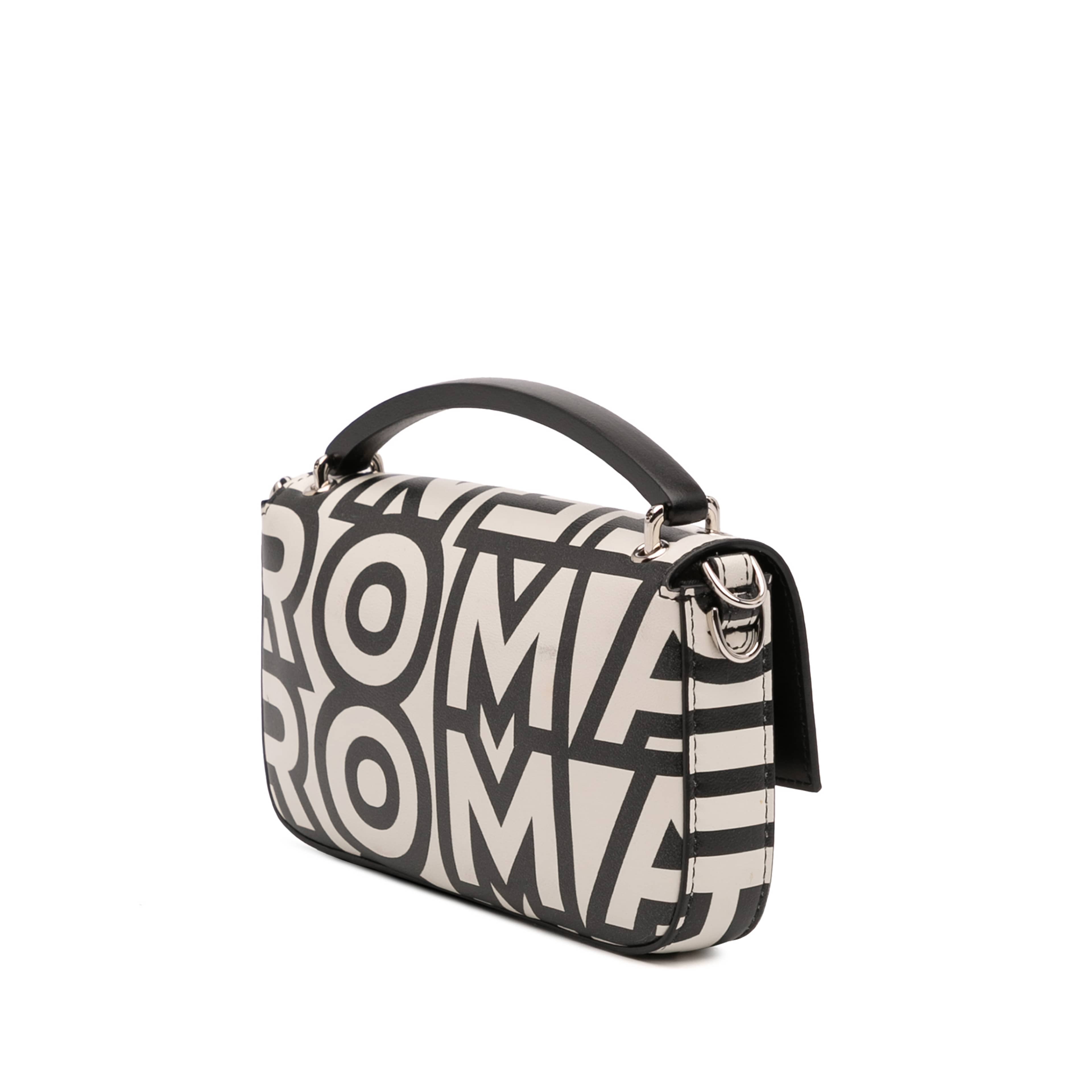 Fendi Marc Jacobs Nappa Vitello King Logo Print Baguette Phone Pouch Satchel, från Luxclusif, i färgen white. Klicka för att öppna bilden i stort format