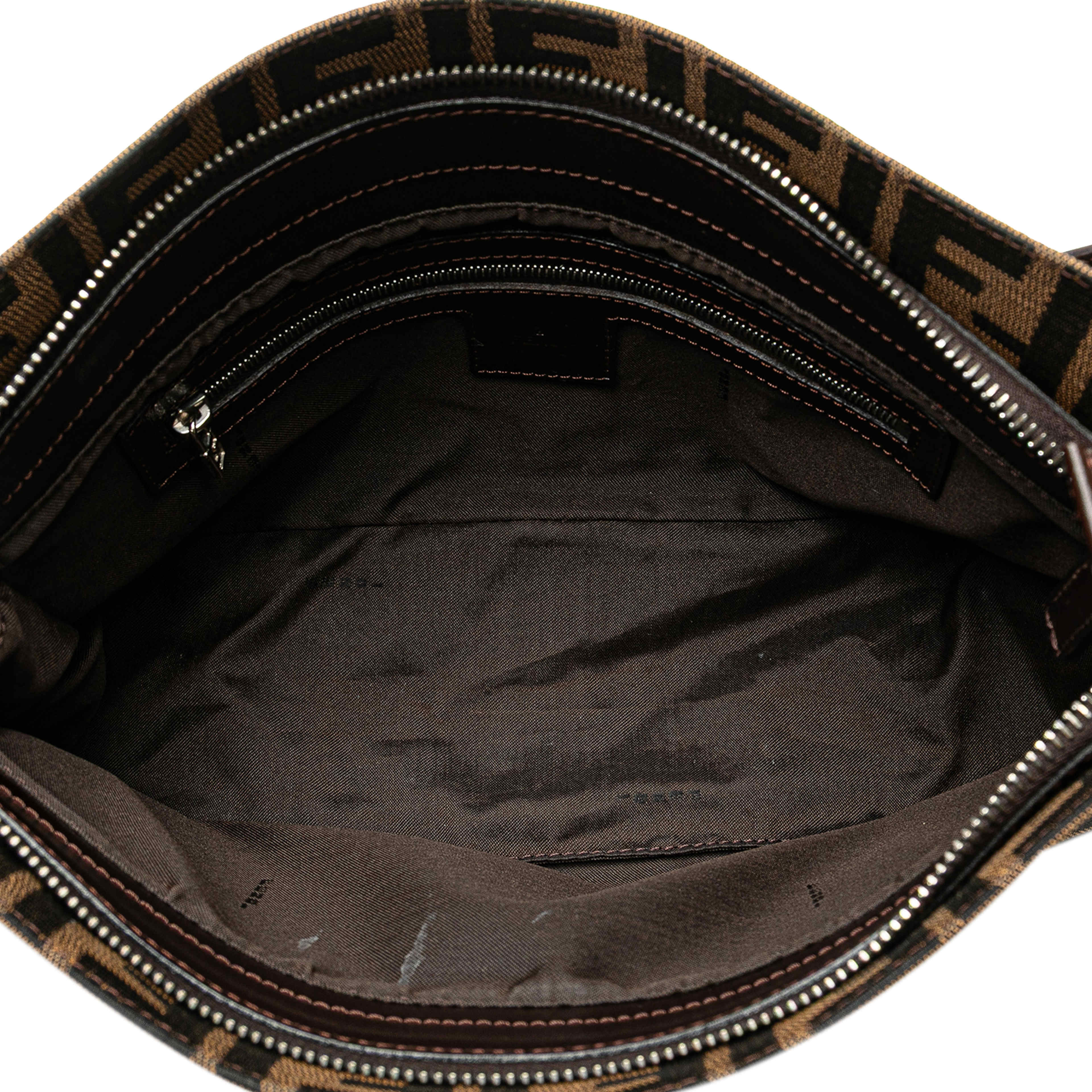 Fendi Zucca Canvas Shoulder Bag