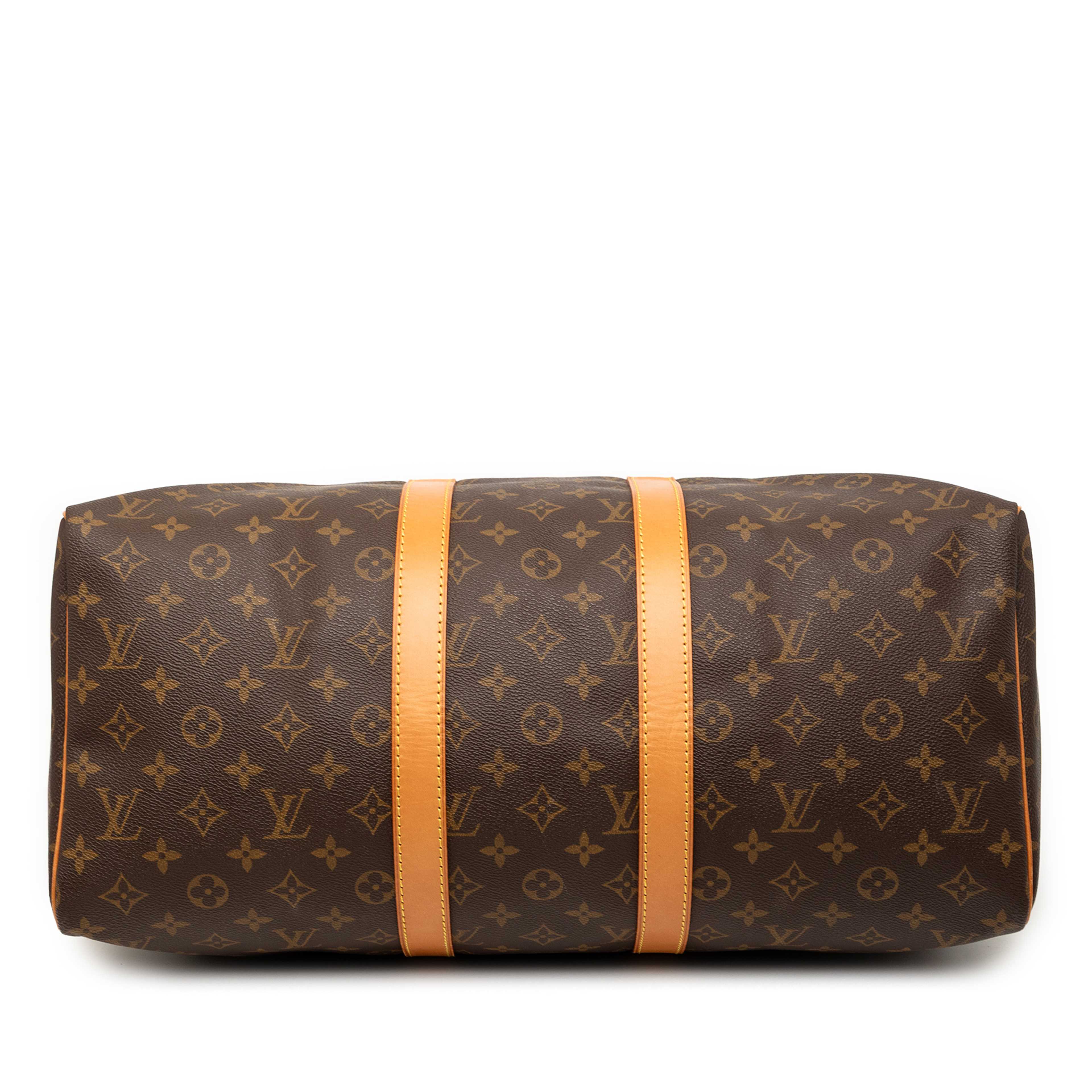 Louis Vuitton Monogram Keepall 45, från Luxclusif, i färgen brown. Klicka för att öppna bilden i stort format