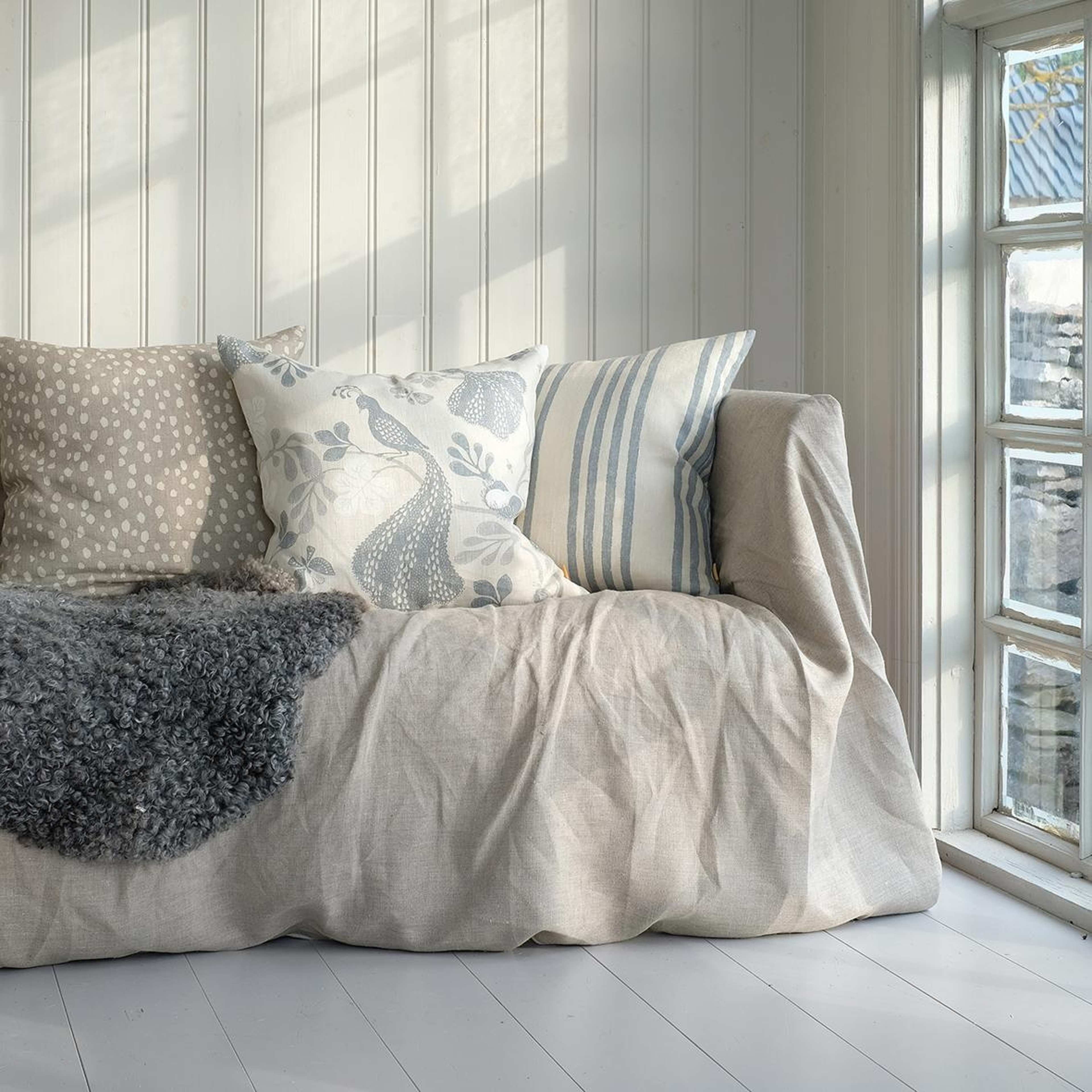 Linen Fabric Sakura Spring - Clay Beige