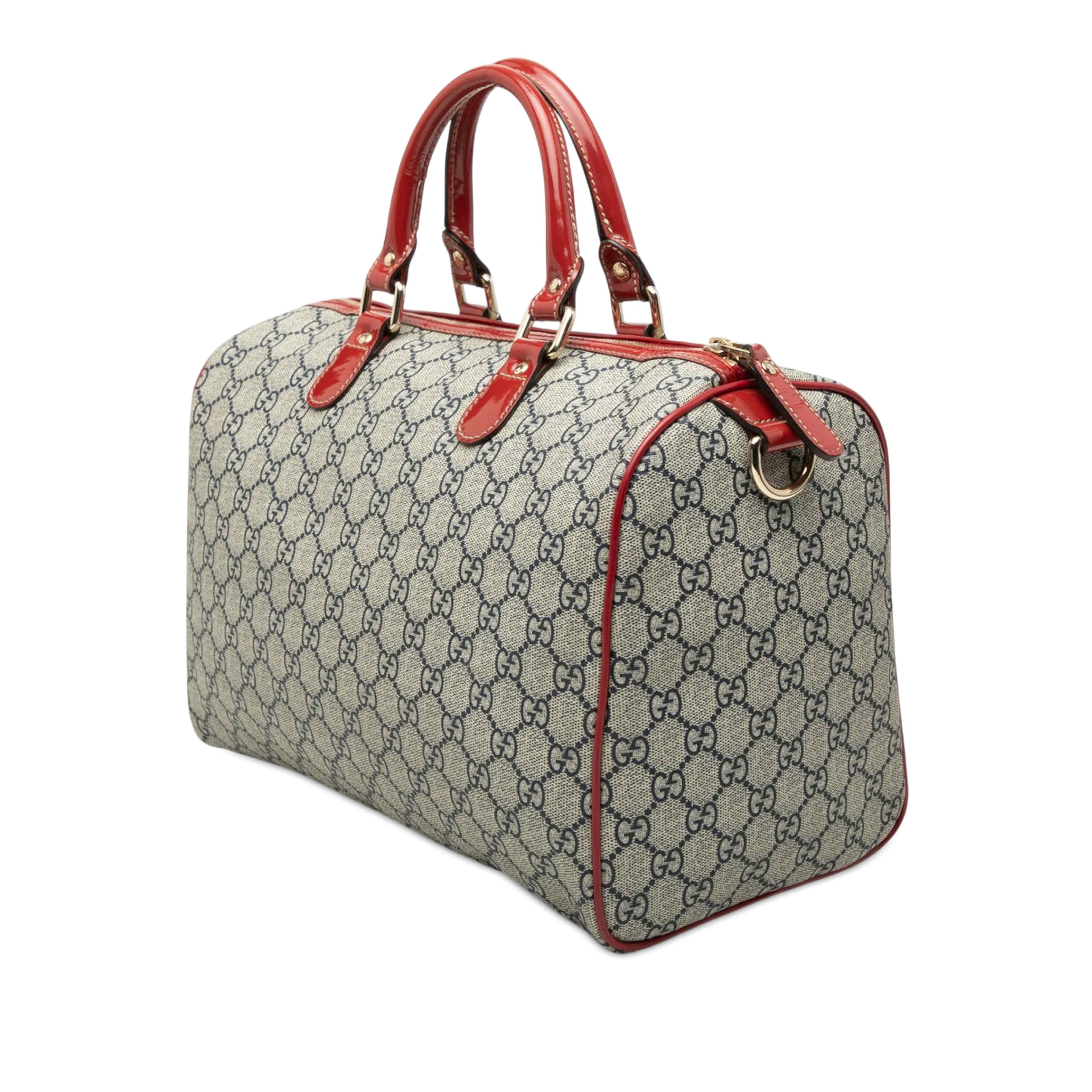 Gucci Medium Gg Supreme Joy Tattoo Heart Boston Bag, från Luxclusif, i färgen beige. Klicka för att öppna bilden i stort format