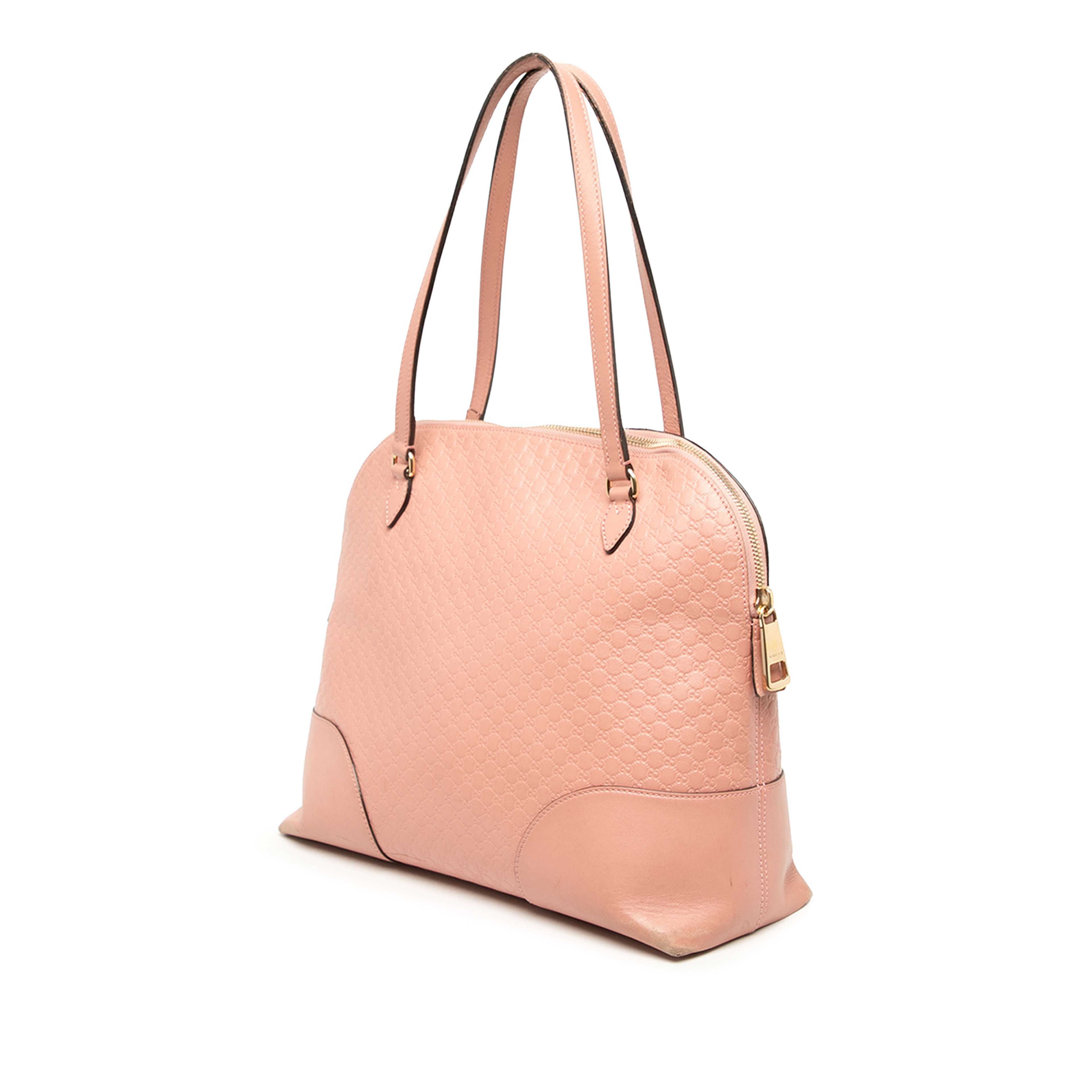Gucci Microguccissima Bree Dome Tote, från Luxclusif, i färgen rosa. Klicka för att öppna bilden i stort format