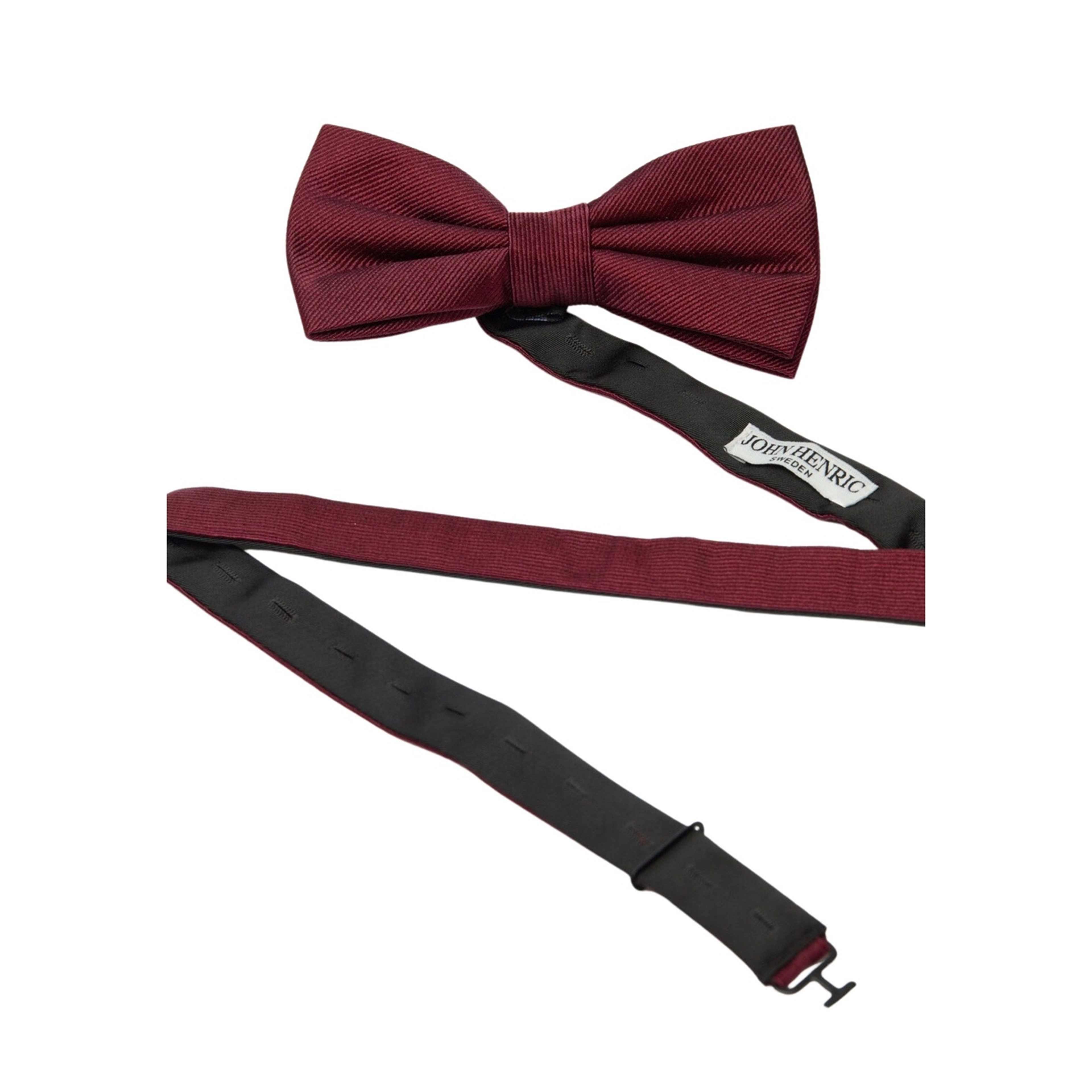 Silk Woven Rib Plain Pre Tied Bow Tie