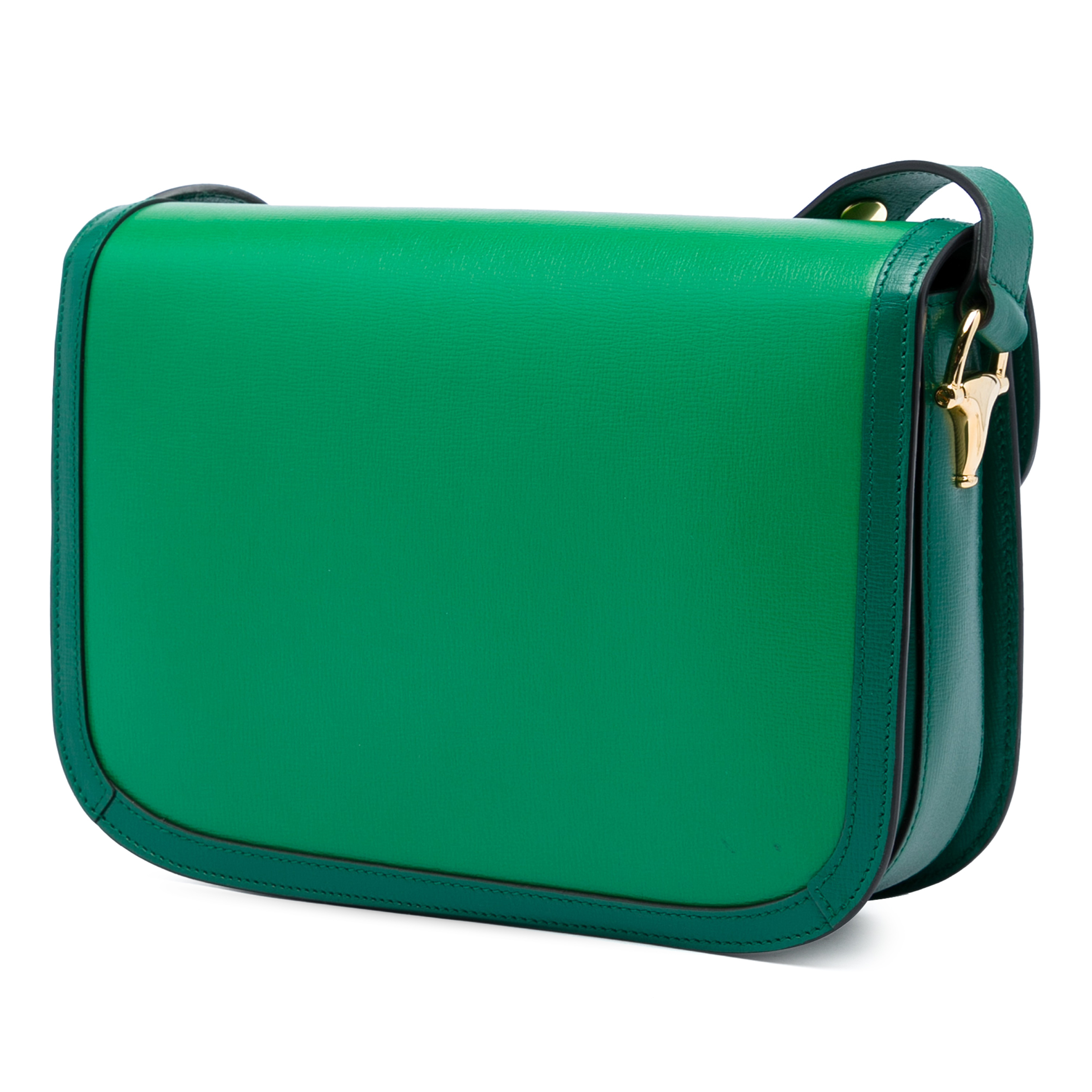 Gucci Medium Calfskin Horsebit 1955 Shoulder Bag, från Luxclusif, i färgen grön. Klicka för att öppna bilden i stort format