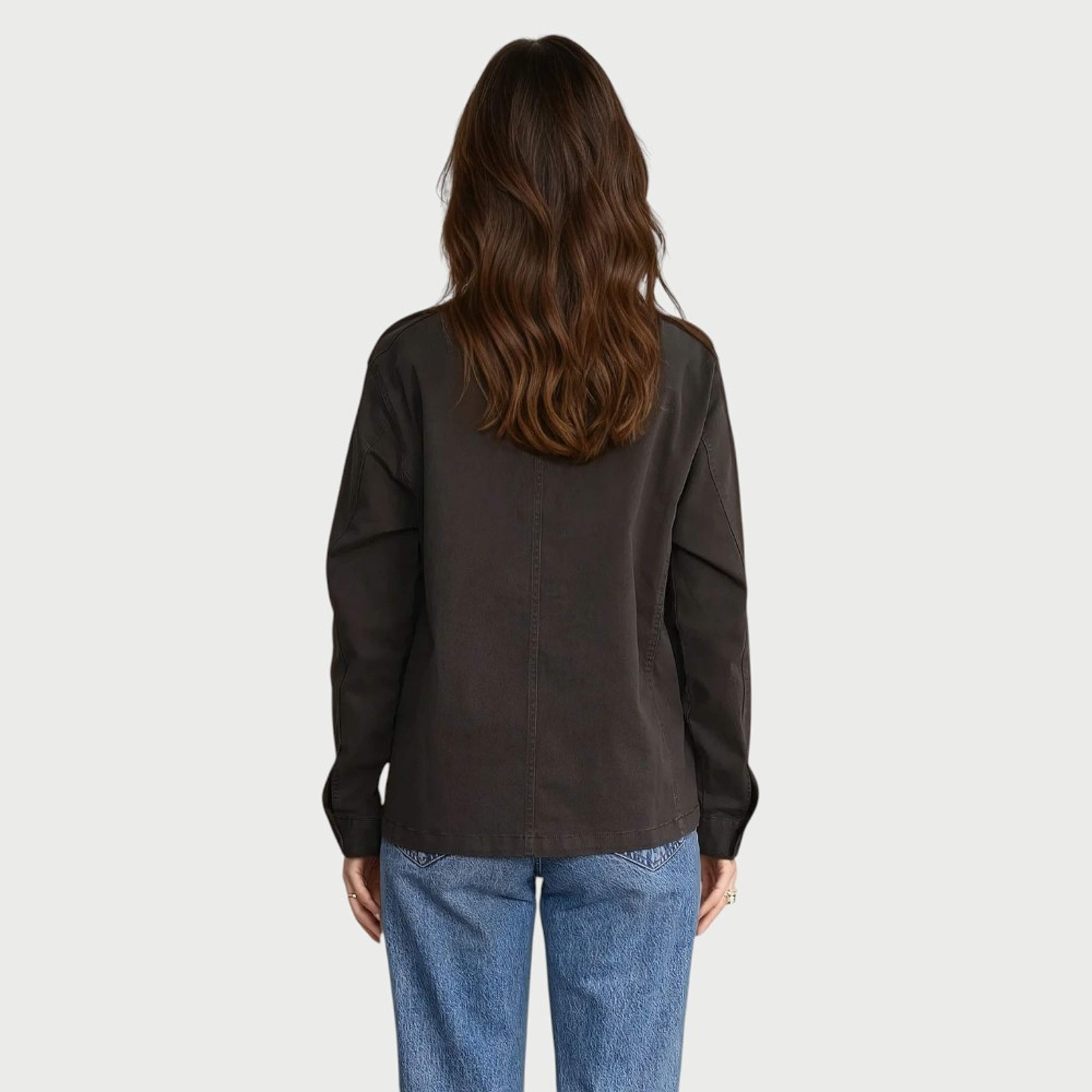 Twill Overshirt, från TeeShoppen, i färgen mörk oliv. Klicka för att öppna bilden i stort format