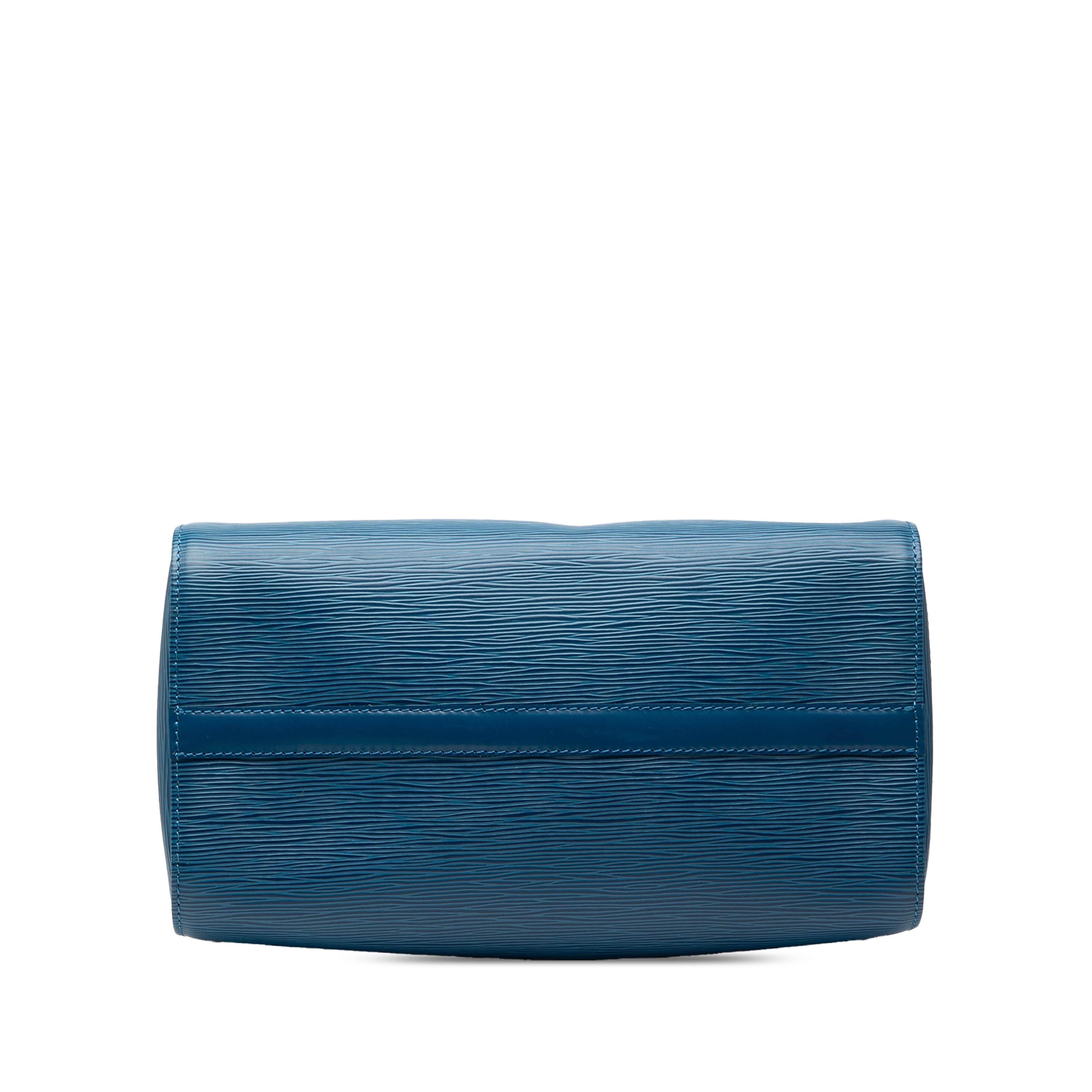 Louis Vuitton Epi Speedy 30, från Luxclusif, i färgen blue. Klicka för att öppna bilden i stort format