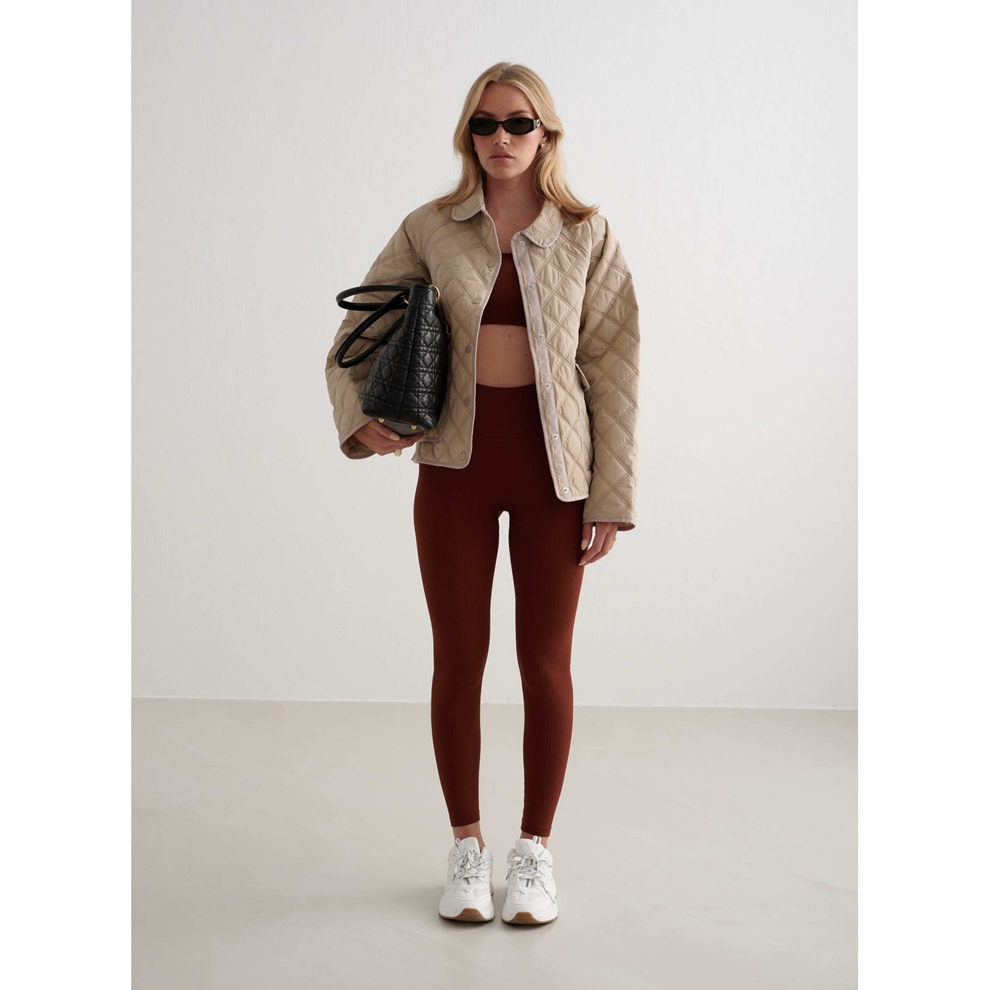 Beige Quilted Femme Jacket