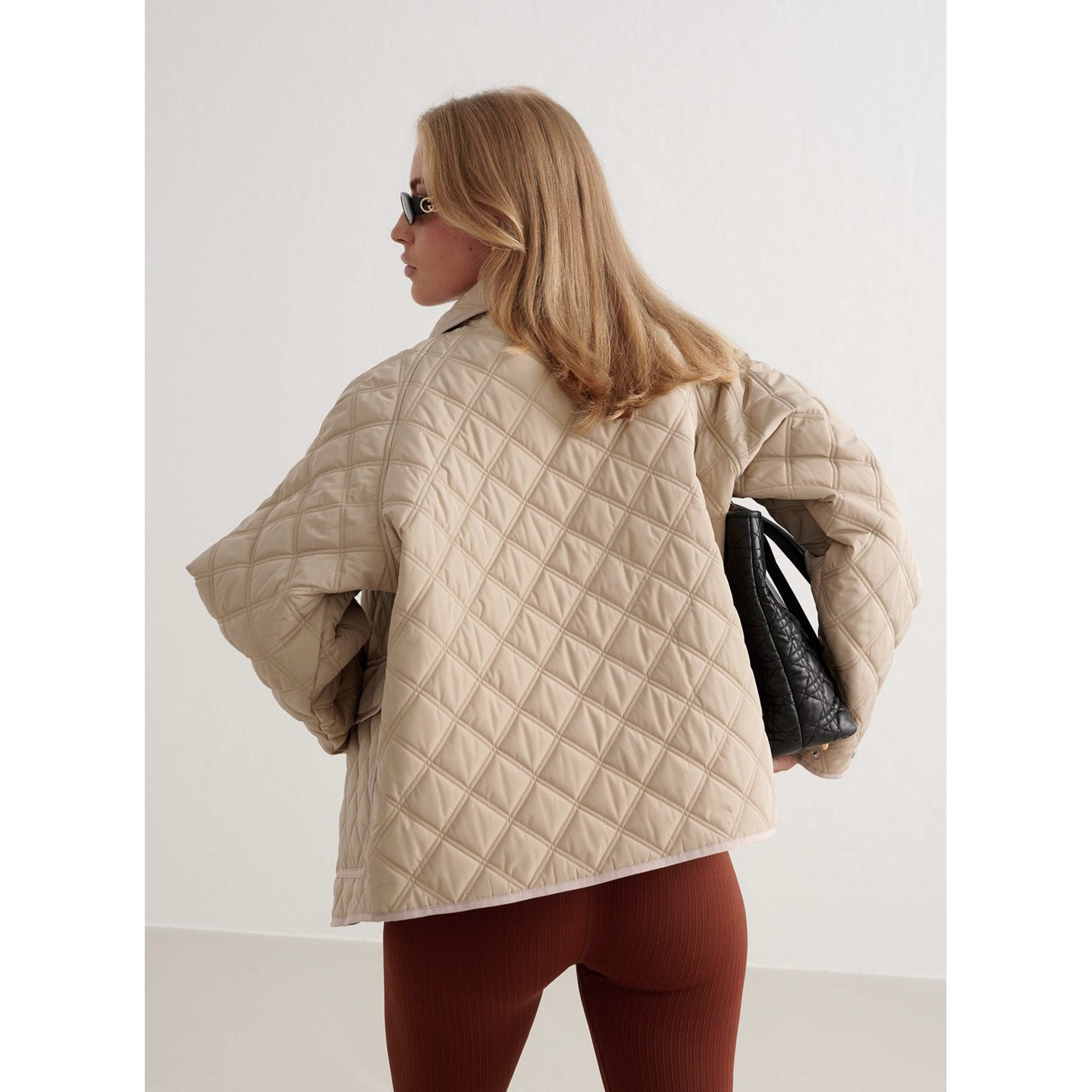 Beige Quilted Femme Jacket