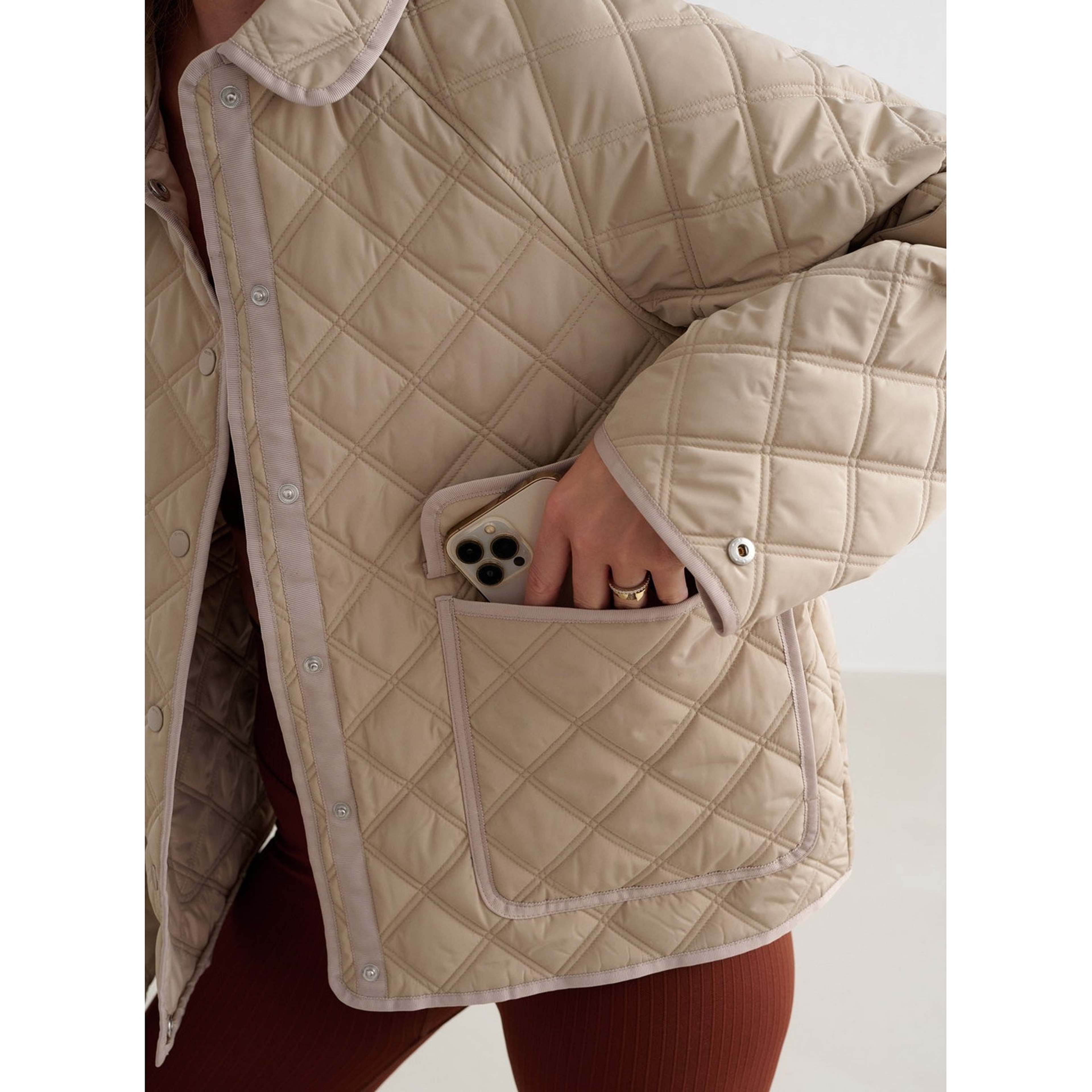 Beige Quilted Femme Jacket
