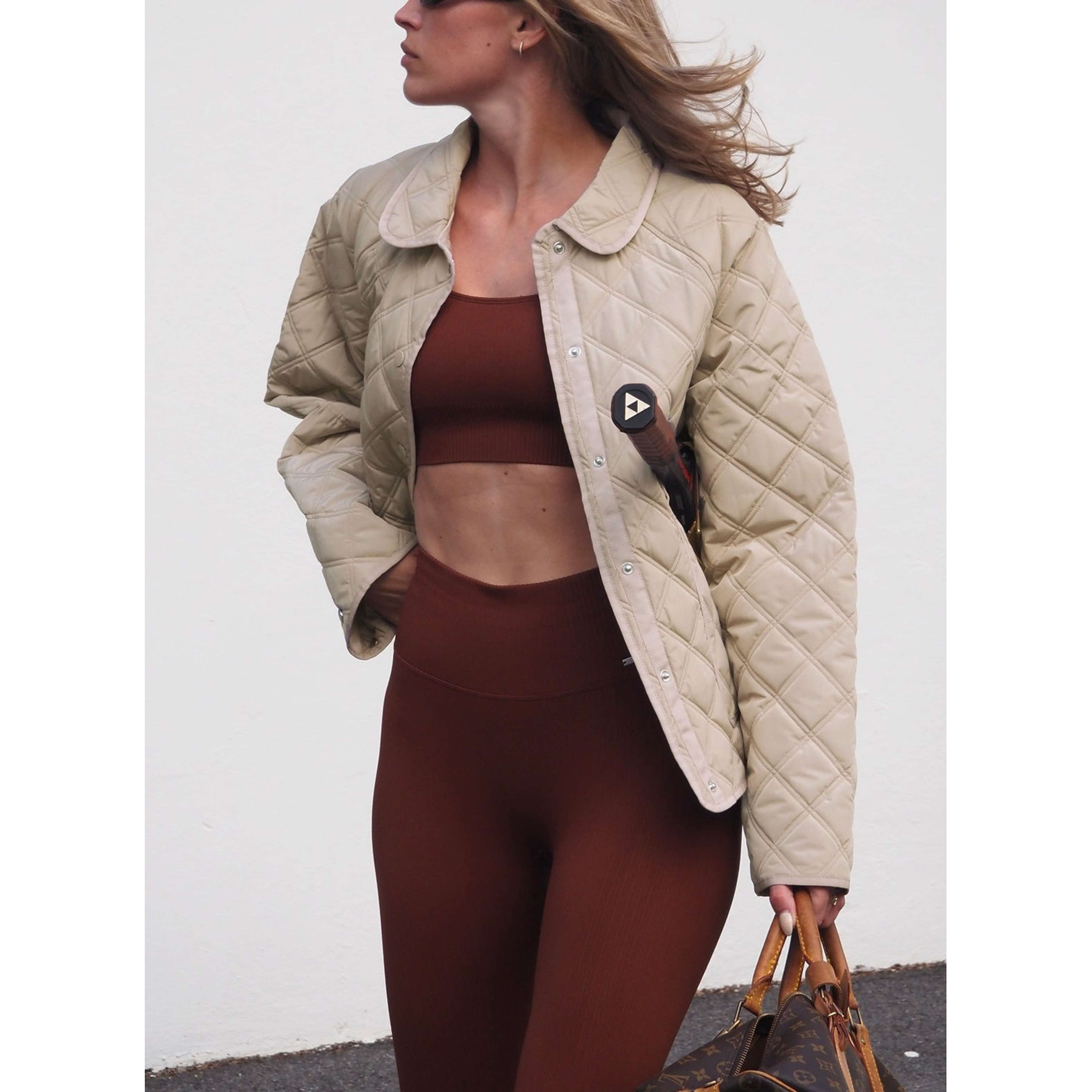 Beige Quilted Femme Jacket