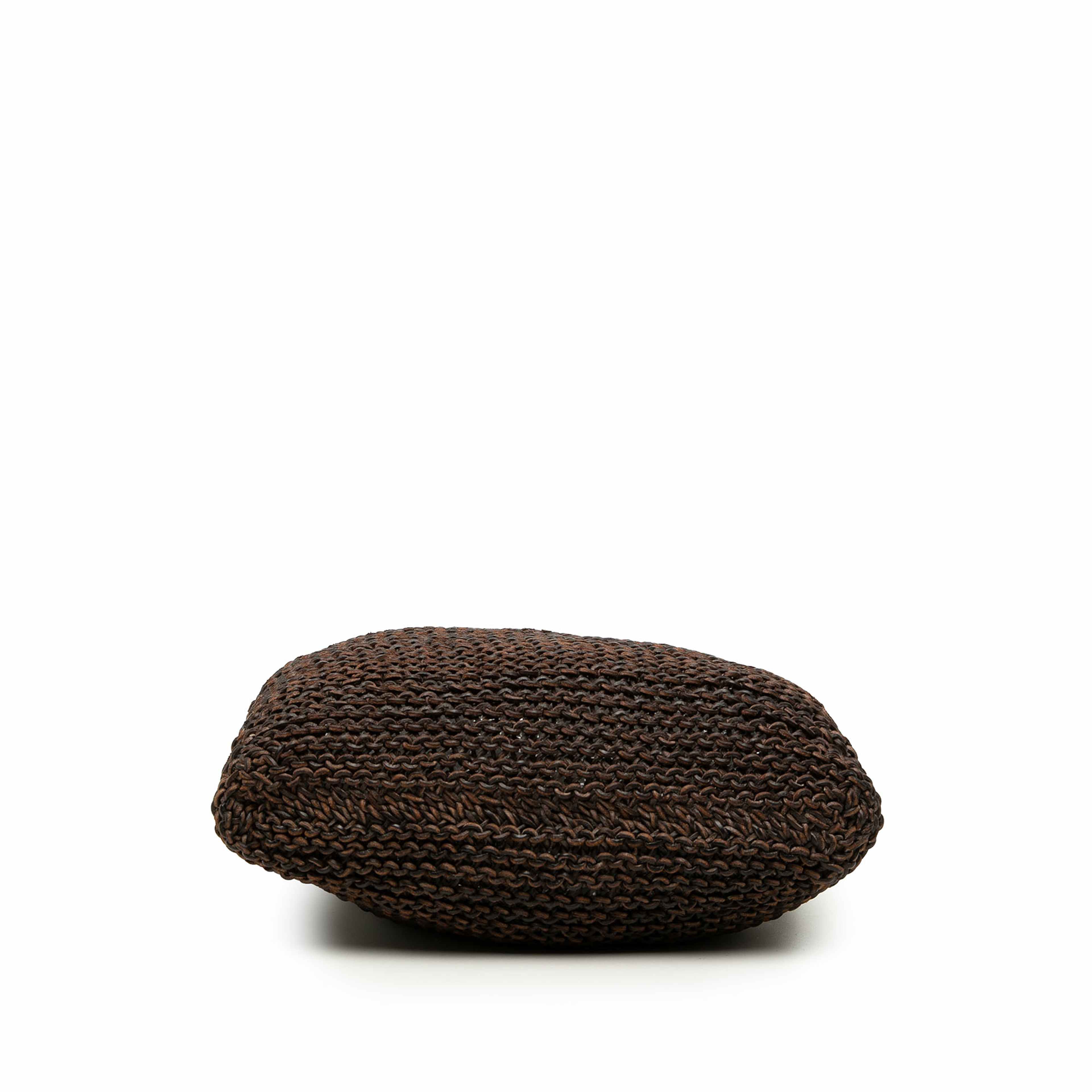 Chanel Cc Knitted Calfskin Shoulder Bag, från Luxclusif, i färgen brun. Klicka för att öppna bilden i stort format