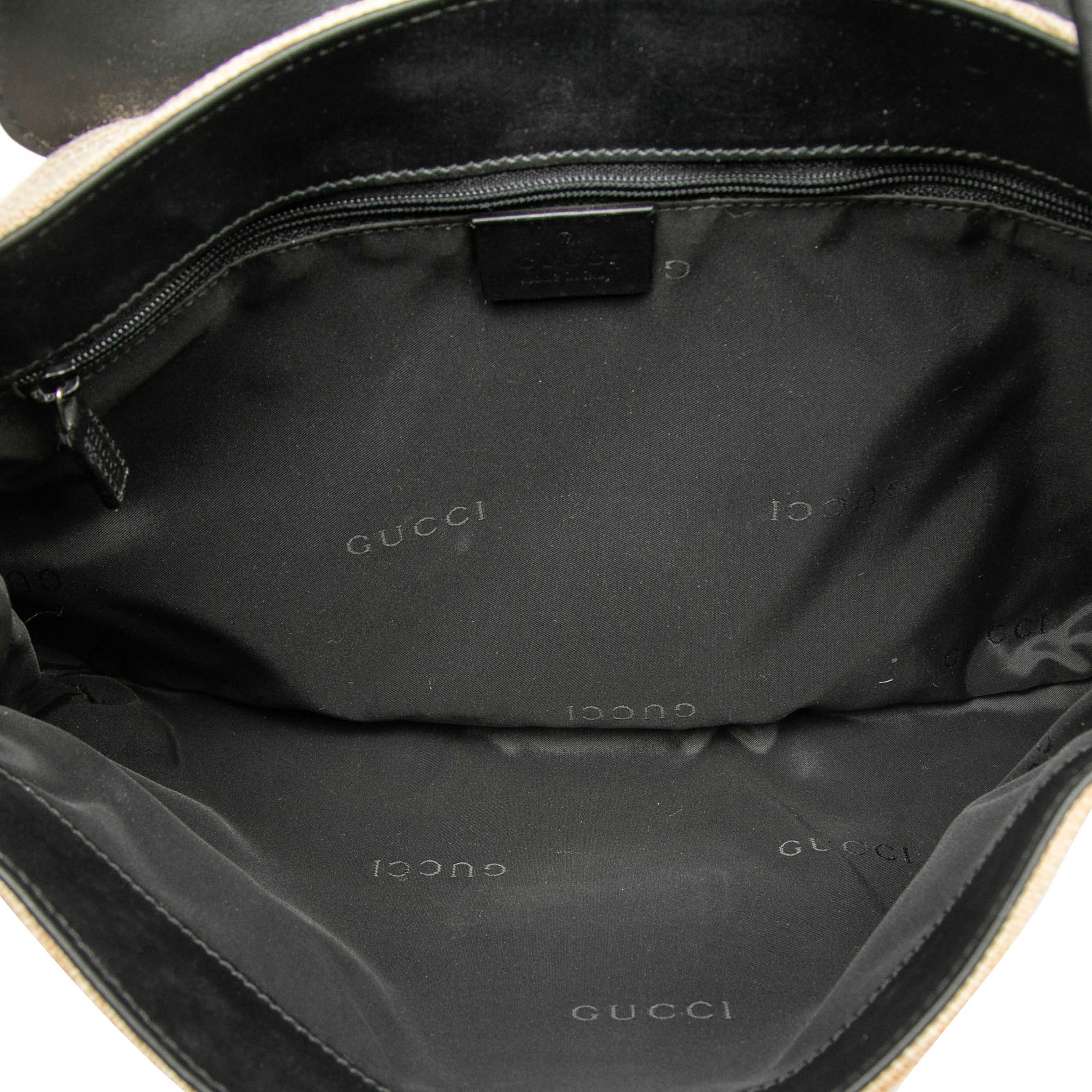 Gucci Canvas Shoulder Bag, från Luxclusif, i färgen brun. Klicka för att öppna bilden i stort format