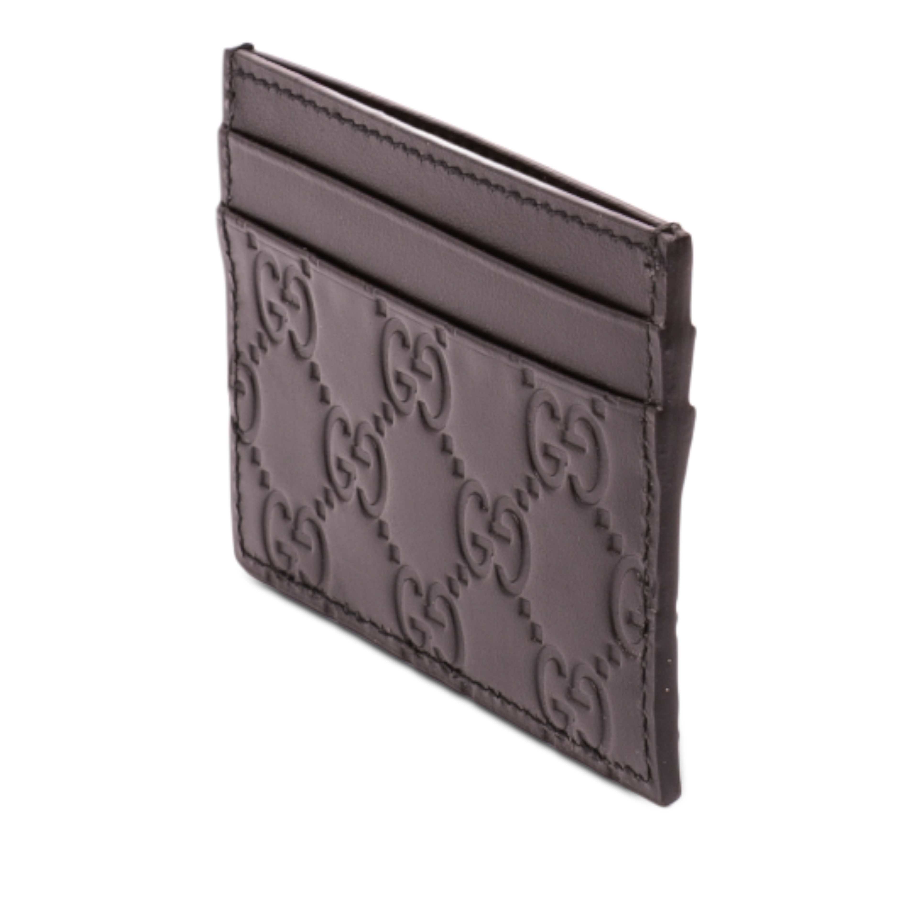 Gucci Guccissima Card Holder, från Luxclusif, i färgen black. Klicka för att öppna bilden i stort format