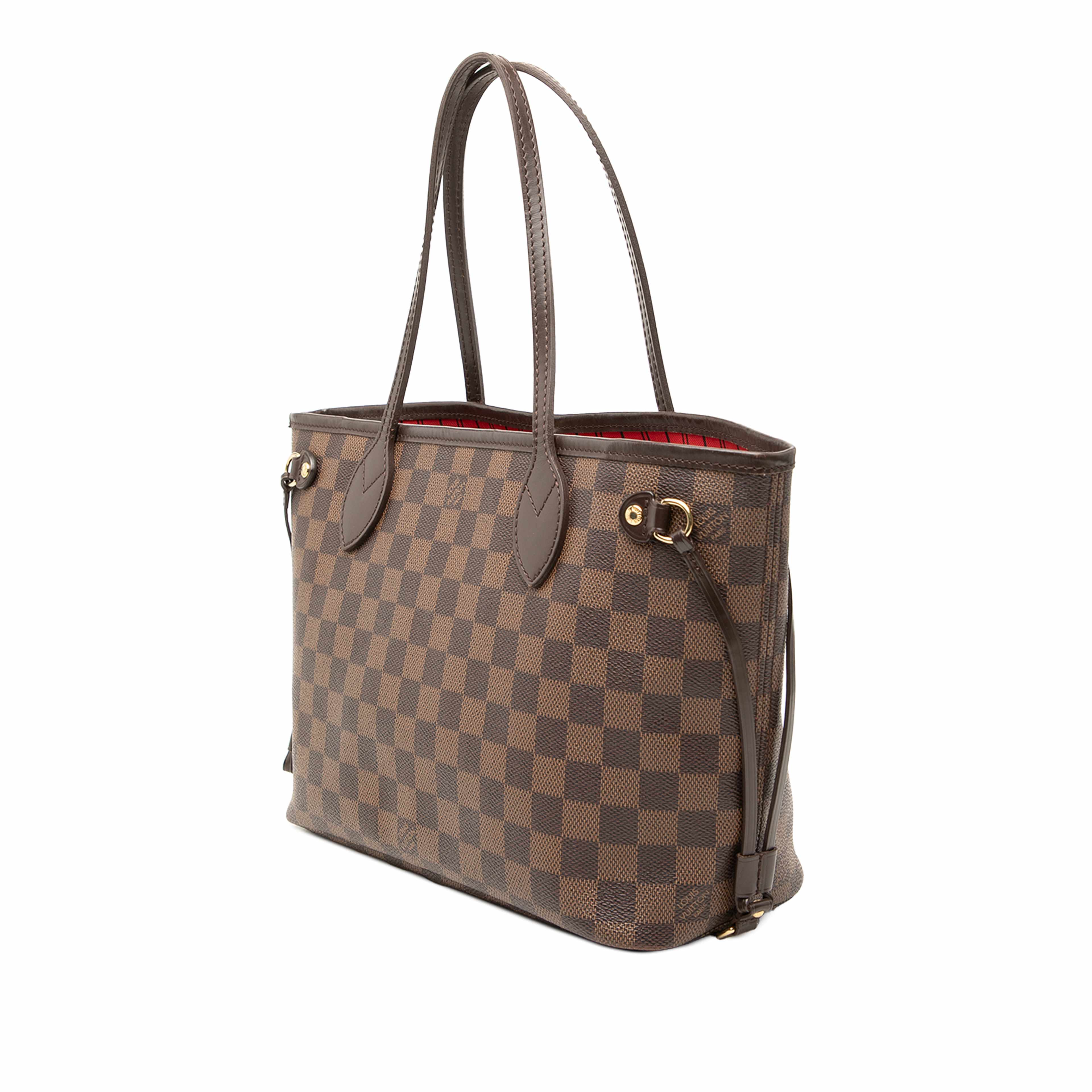 Louis Vuitton Damier Ebene Neverfull Pm, från Luxclusif, i färgen brown. Klicka för att öppna bilden i stort format