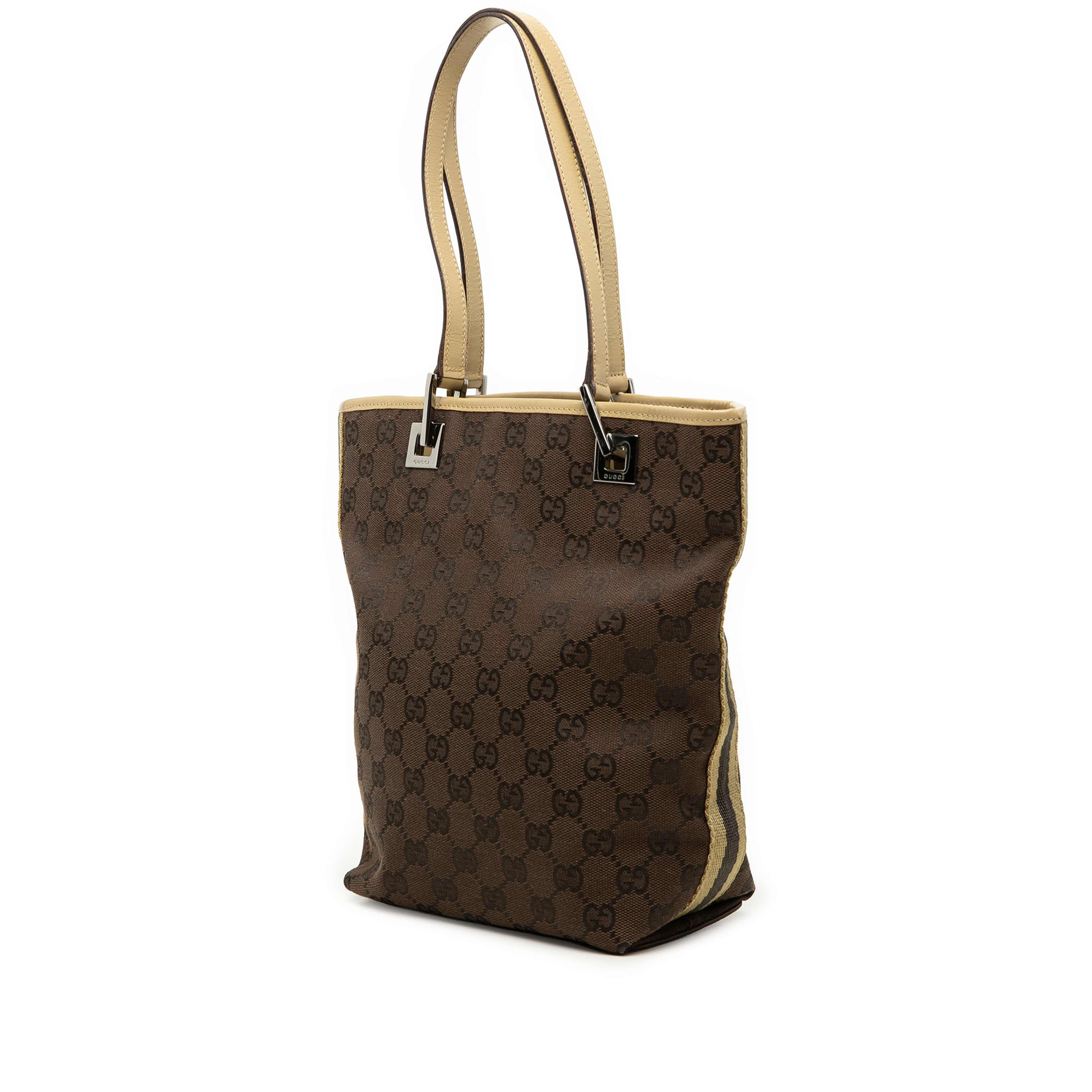 Gucci Gg Canvas Web Shoulder Bag, från Luxclusif, i färgen brun. Klicka för att öppna bilden i stort format