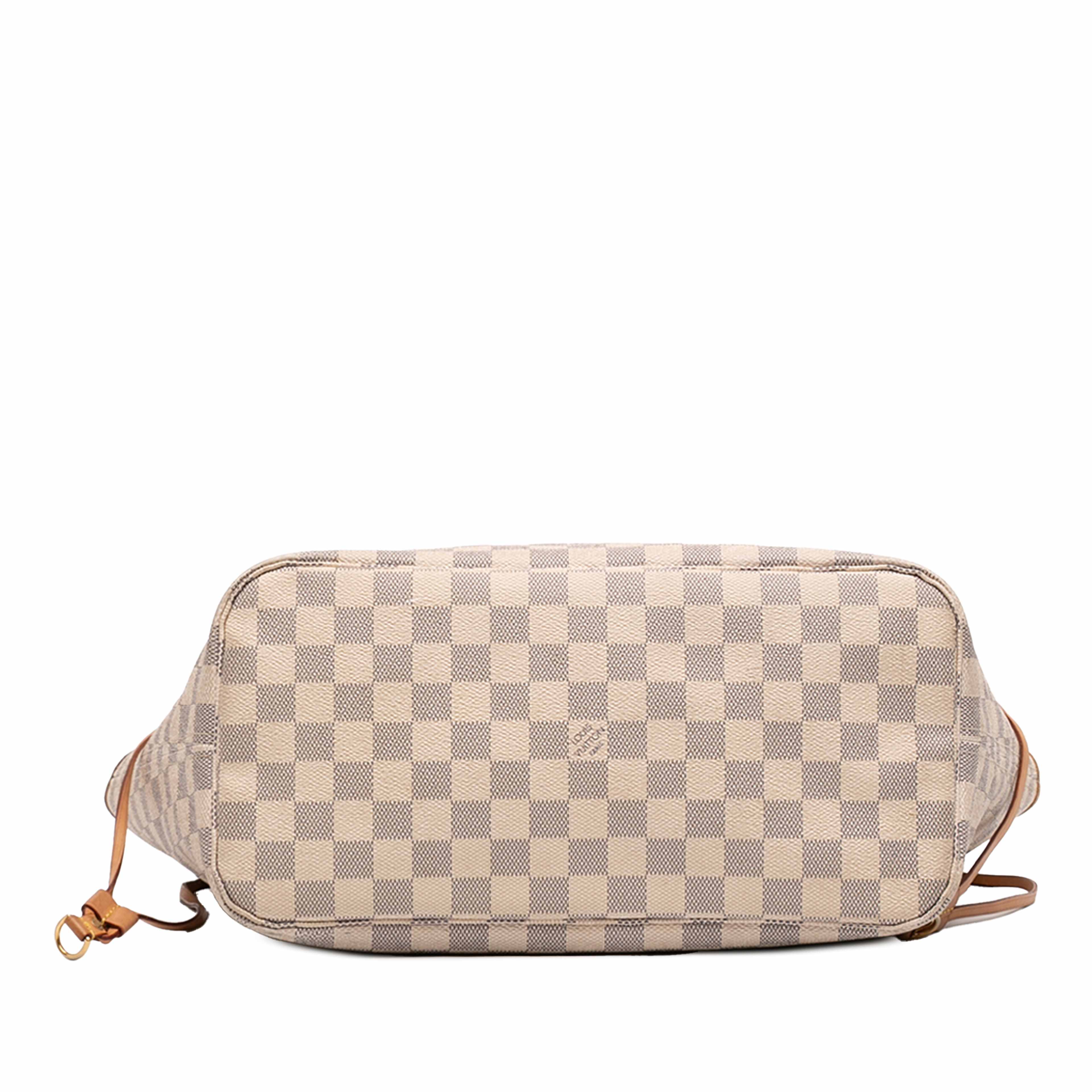 Louis Vuitton Damier Azur Neverfull Mm, från Luxclusif, i färgen white. Klicka för att öppna bilden i stort format