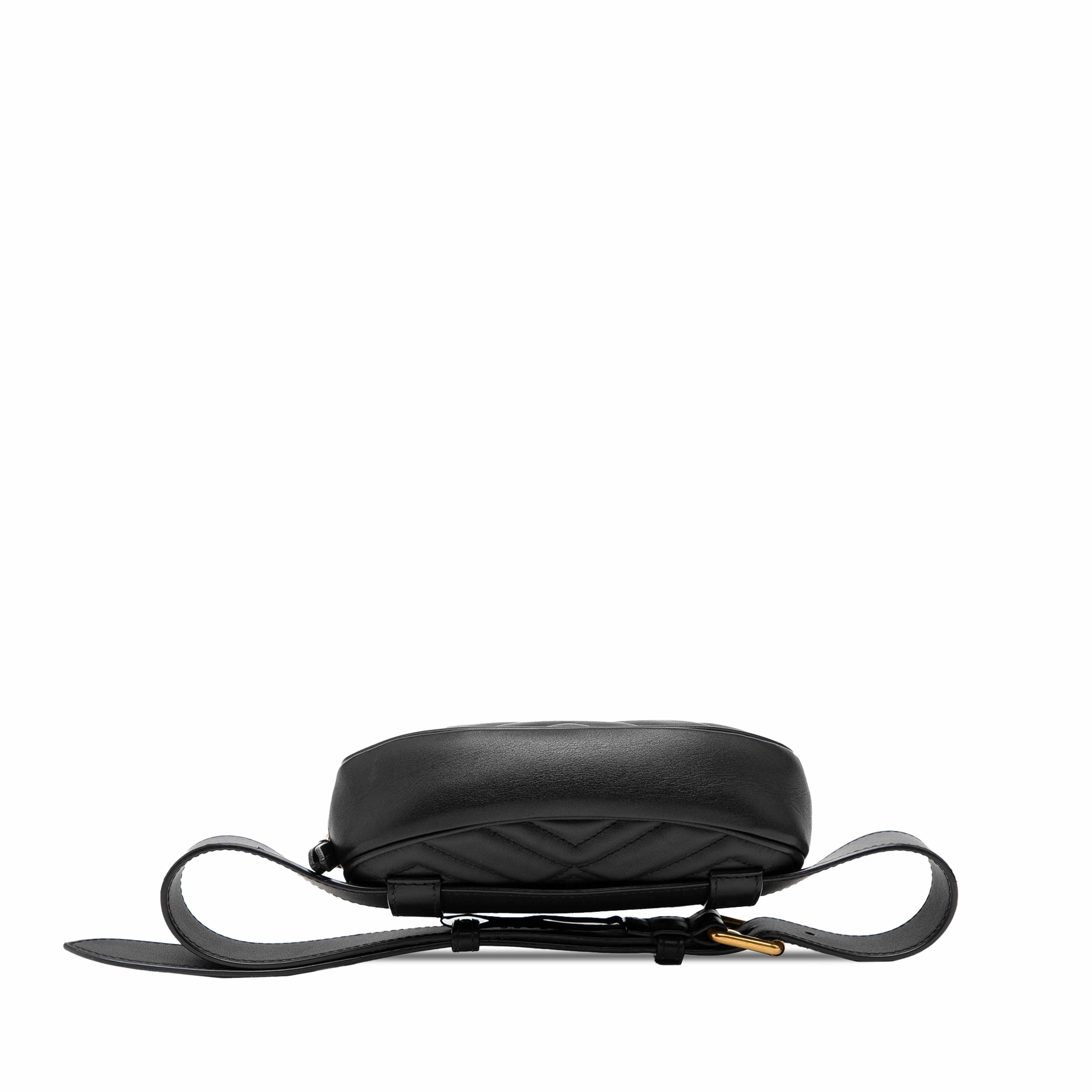 Gucci Gg Marmont Matelasse Leather Belt Bag, från Luxclusif, i färgen black. Klicka för att öppna bilden i stort format