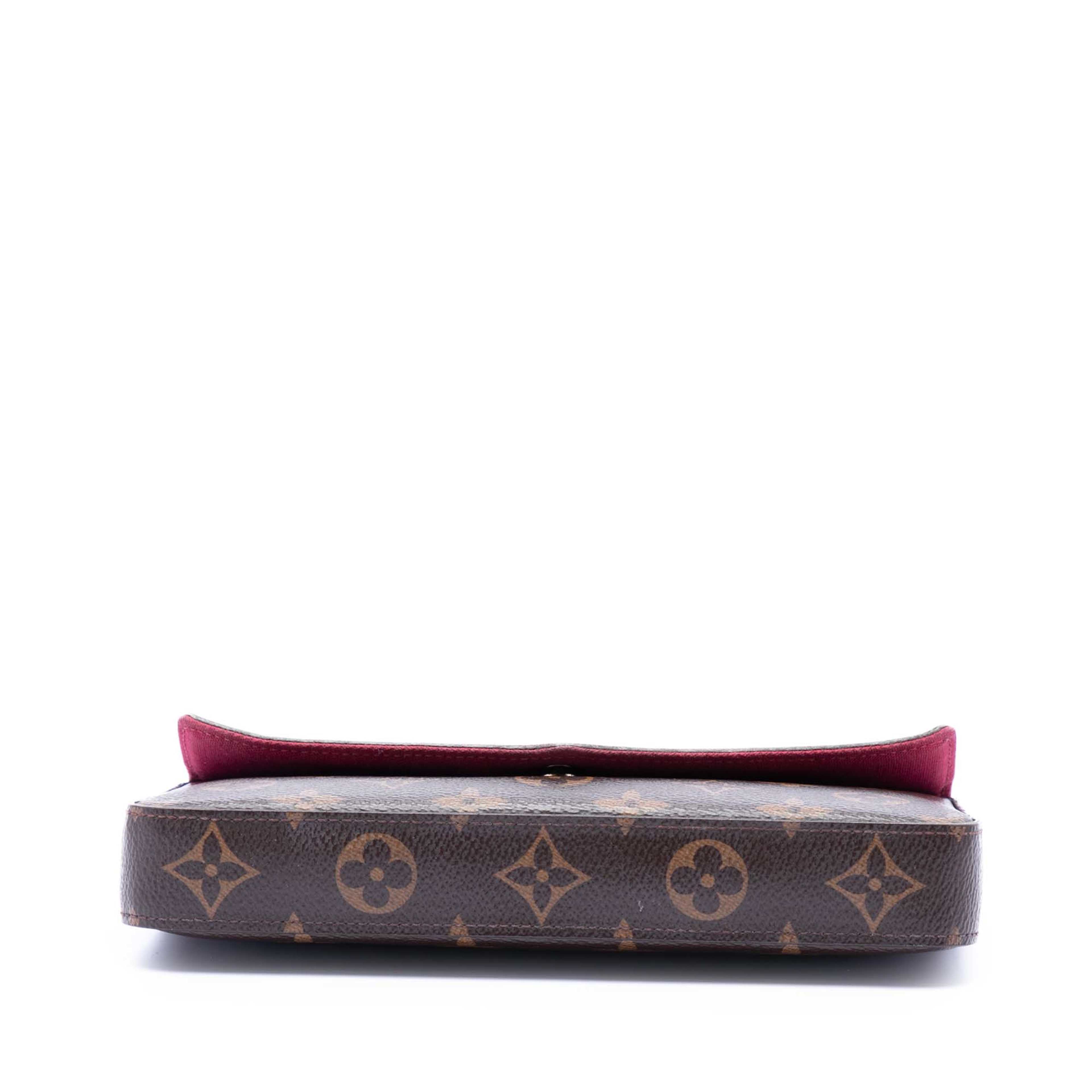 Louis Vuitton Monogram Pochette Felicie, från Luxclusif, i färgen brun. Klicka för att öppna bilden i stort format