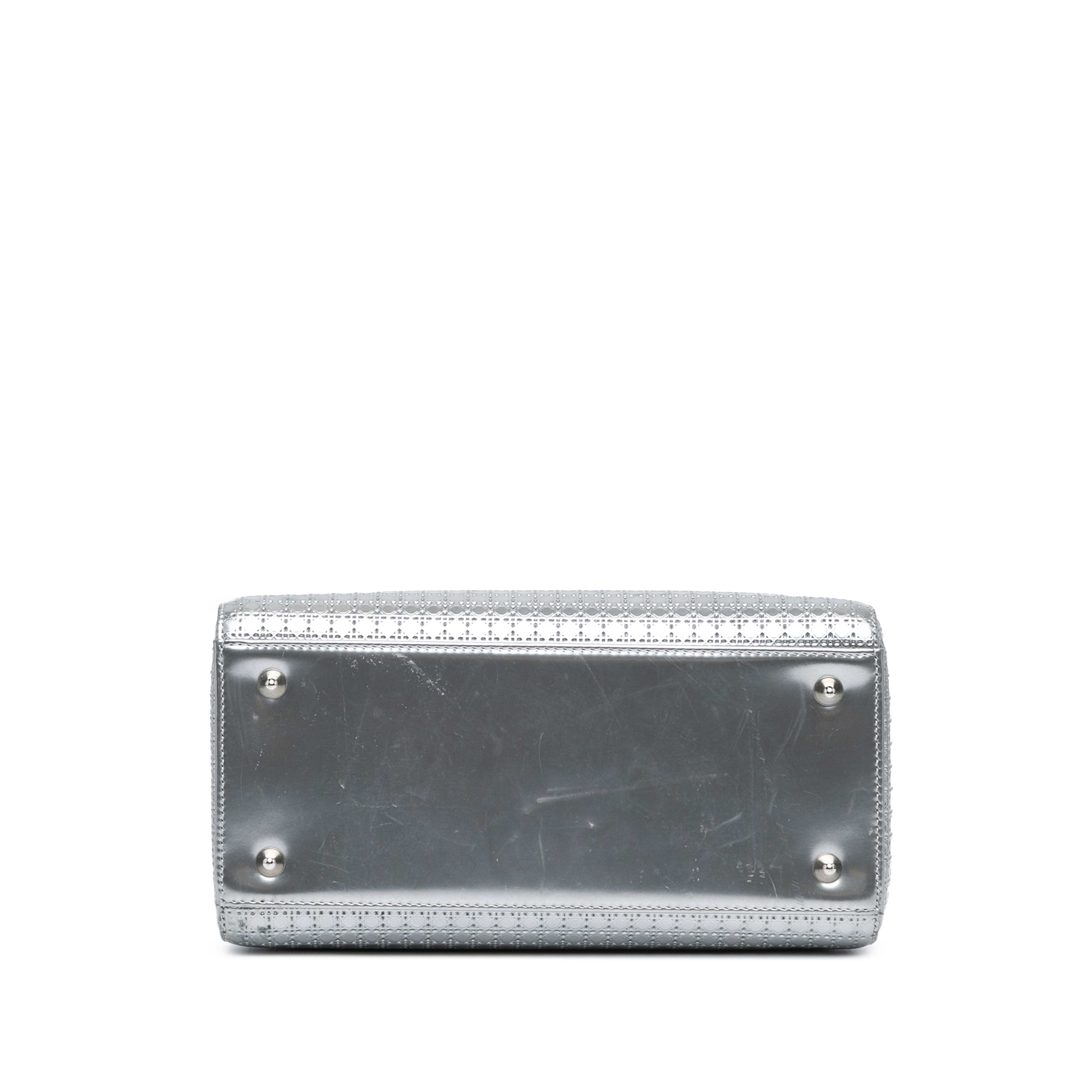 Dior Medium Metallic Patent Microcannage Lady Dior
