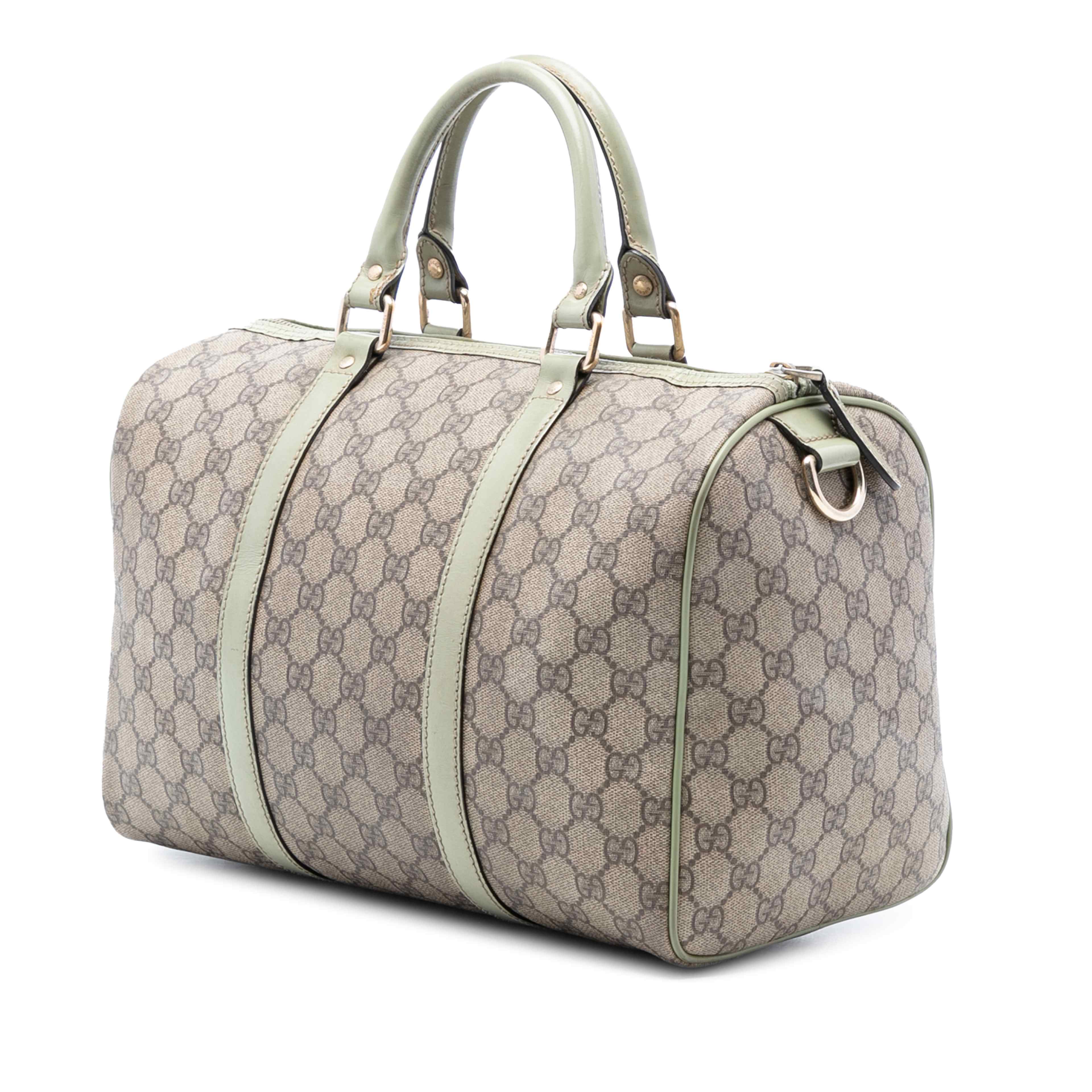 Gucci Medium Gg Supreme Joy Boston Bag, från Luxclusif, i färgen beige. Klicka för att öppna bilden i stort format