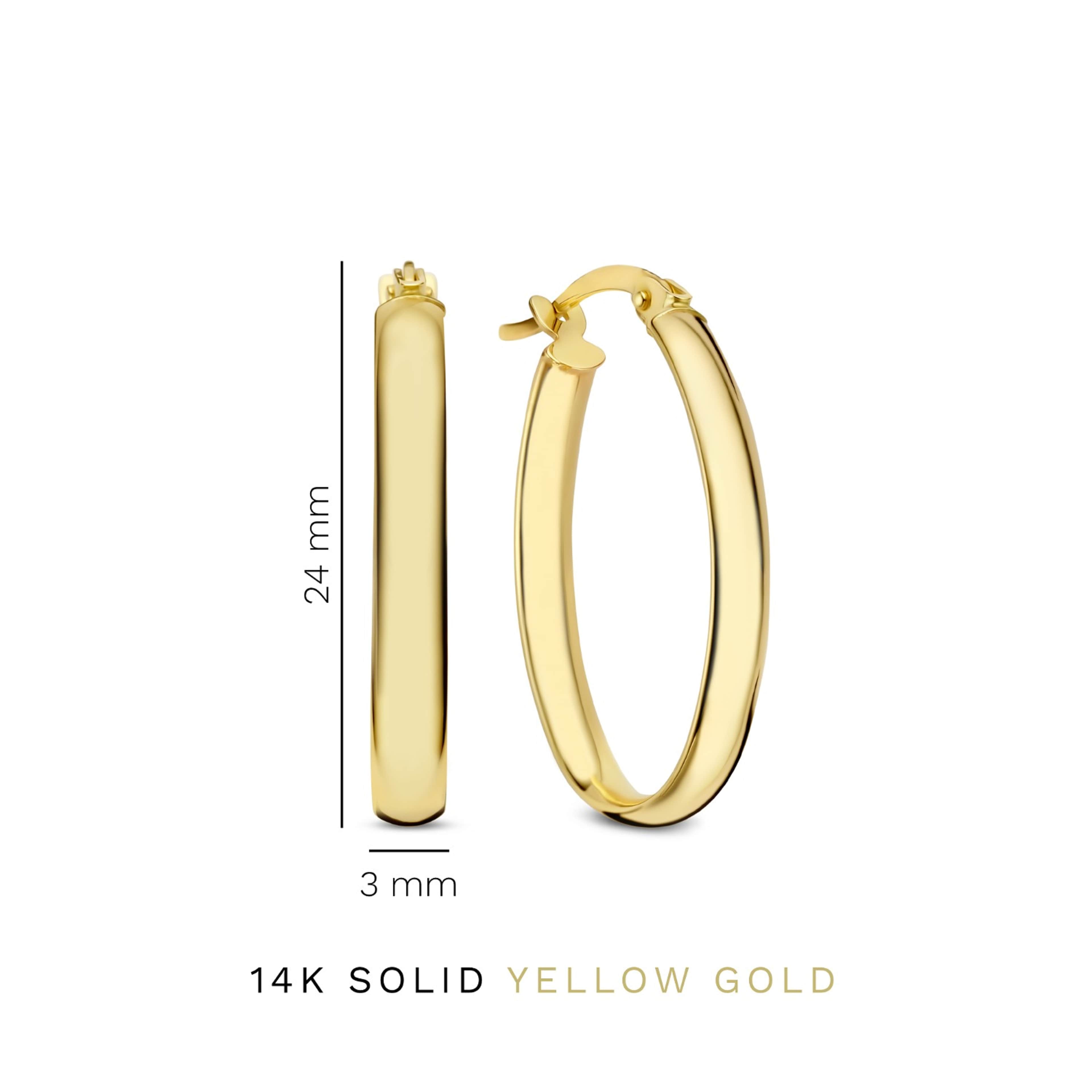 Rivoli 14 Karat Guld Creoler