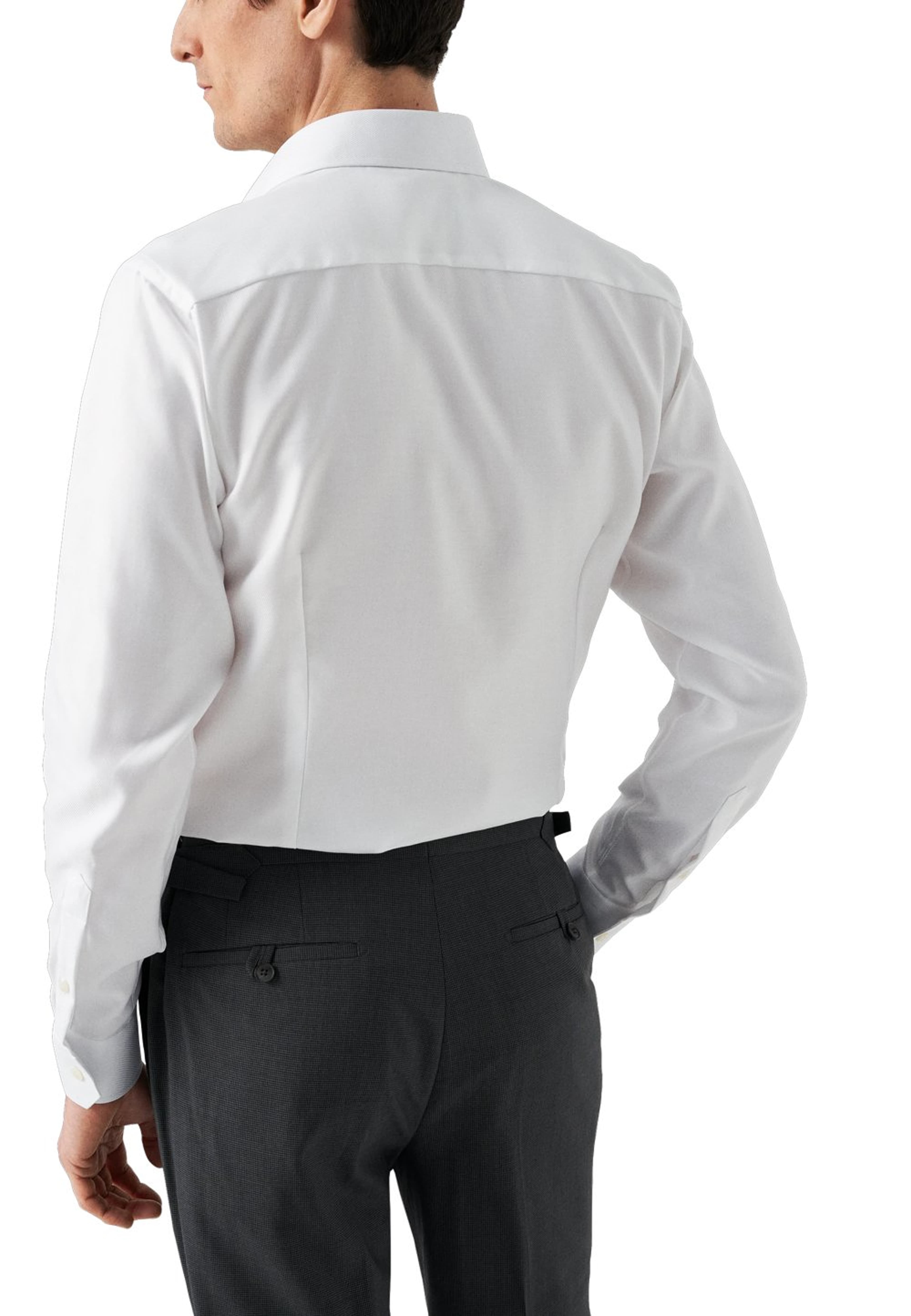 Skjorta I Texturerad Twill Contemporary Fit